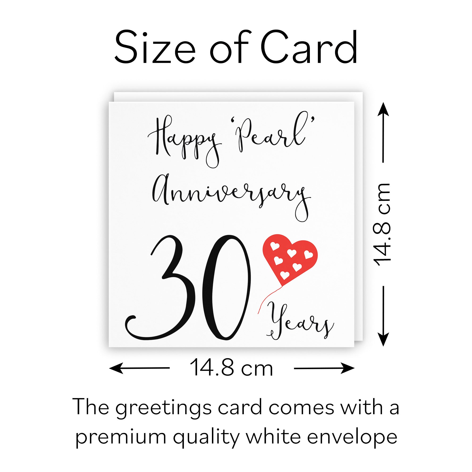 30th Anniversary Card Red Heart - Default Title (B07SZ1ZX1R)