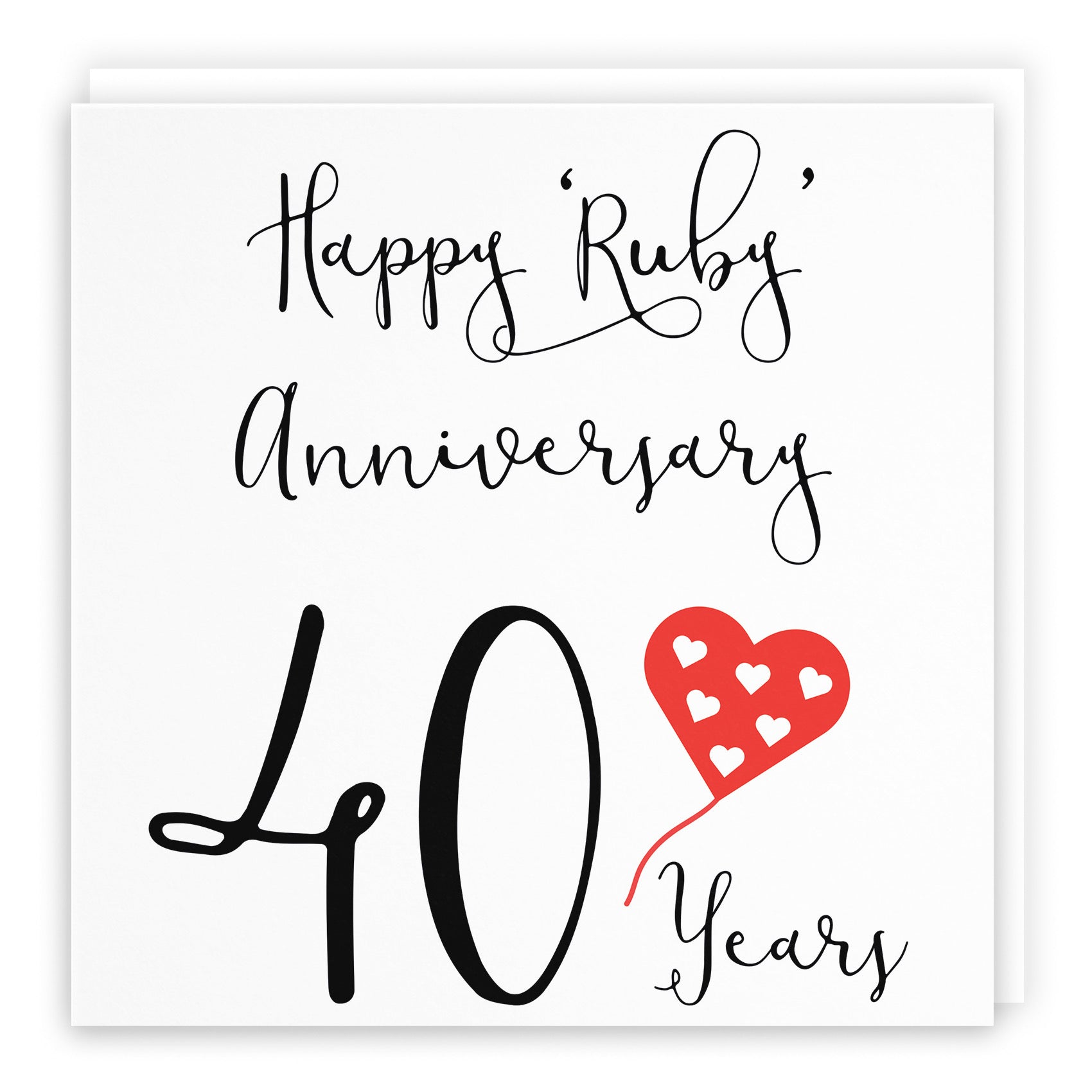 40th Anniversary Card Red Heart - Default Title (B07SZ2F1JT)