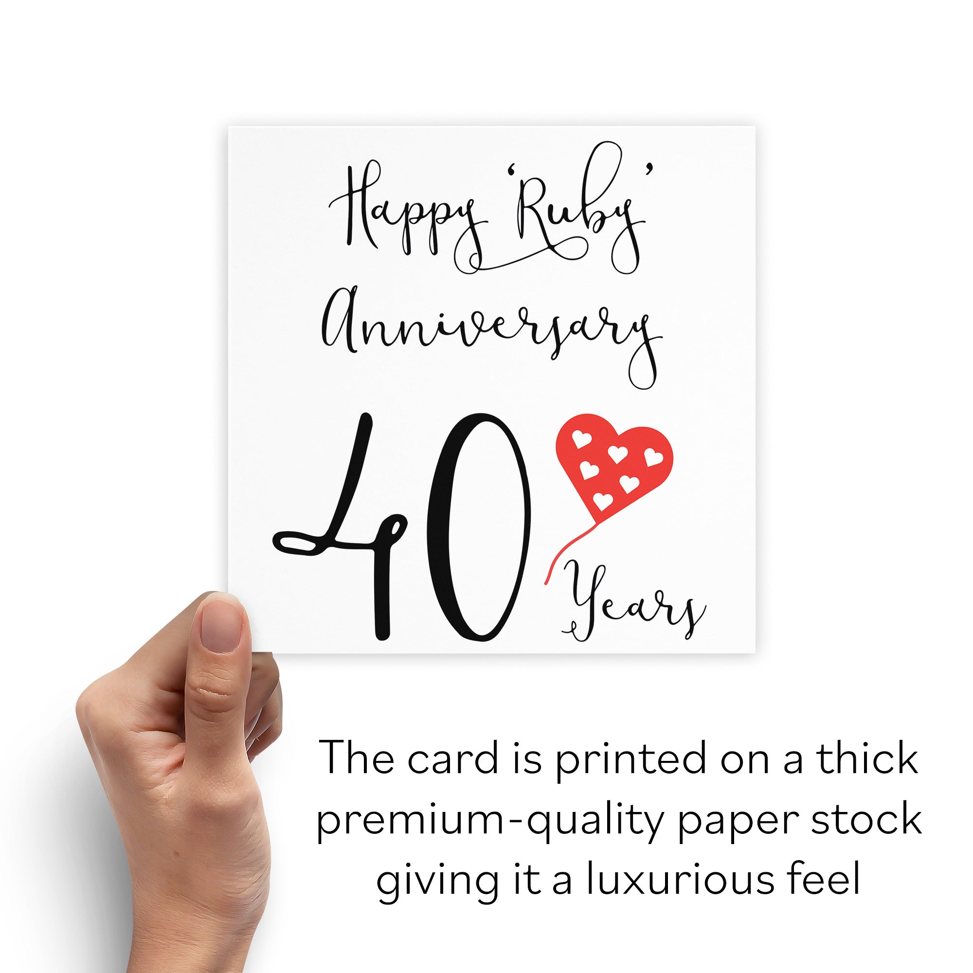 40th Anniversary Card Red Heart - Default Title (B07SZ2F1JT)