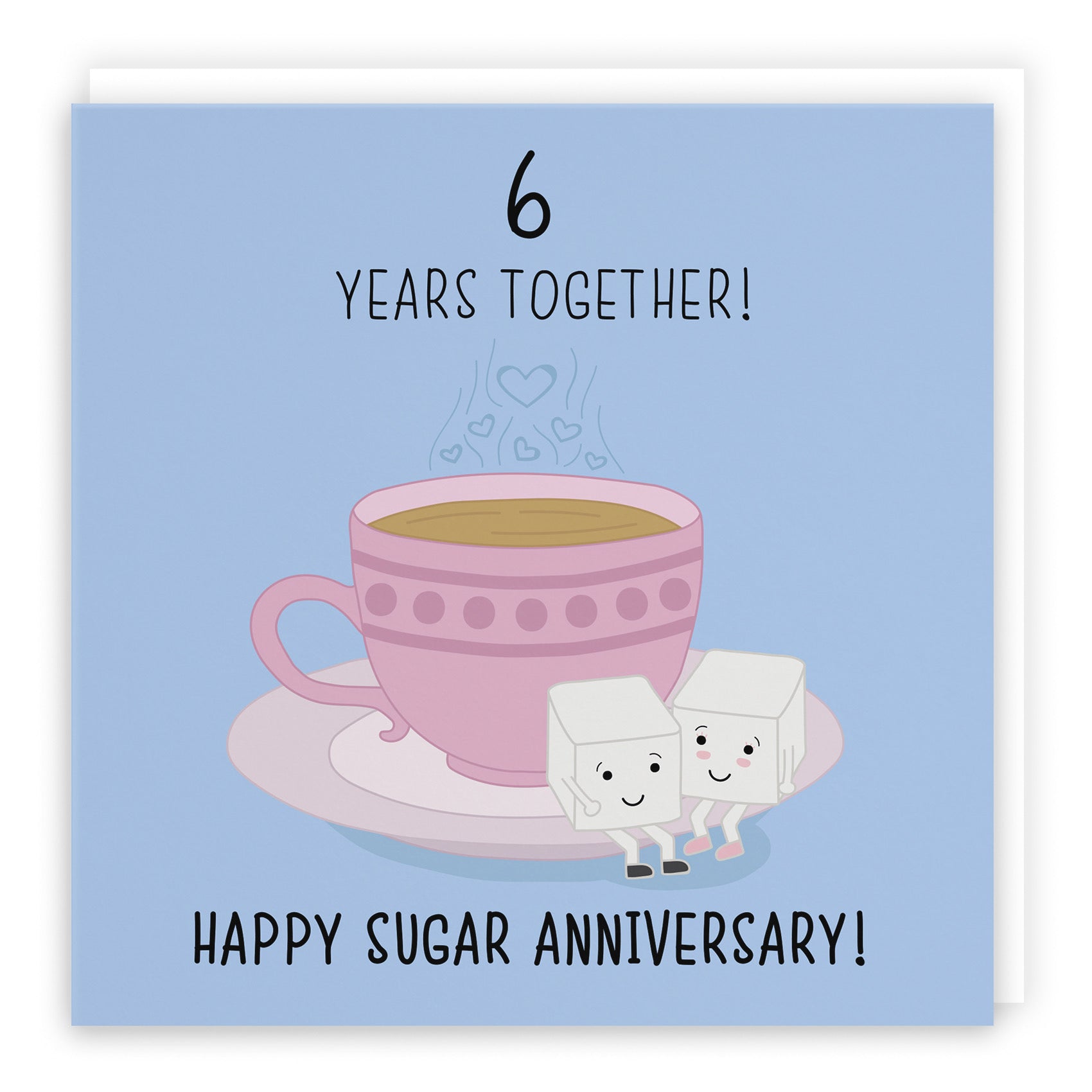 6th Anniversary Card Sugar Cubes Iconic - Default Title (B07T939P43)