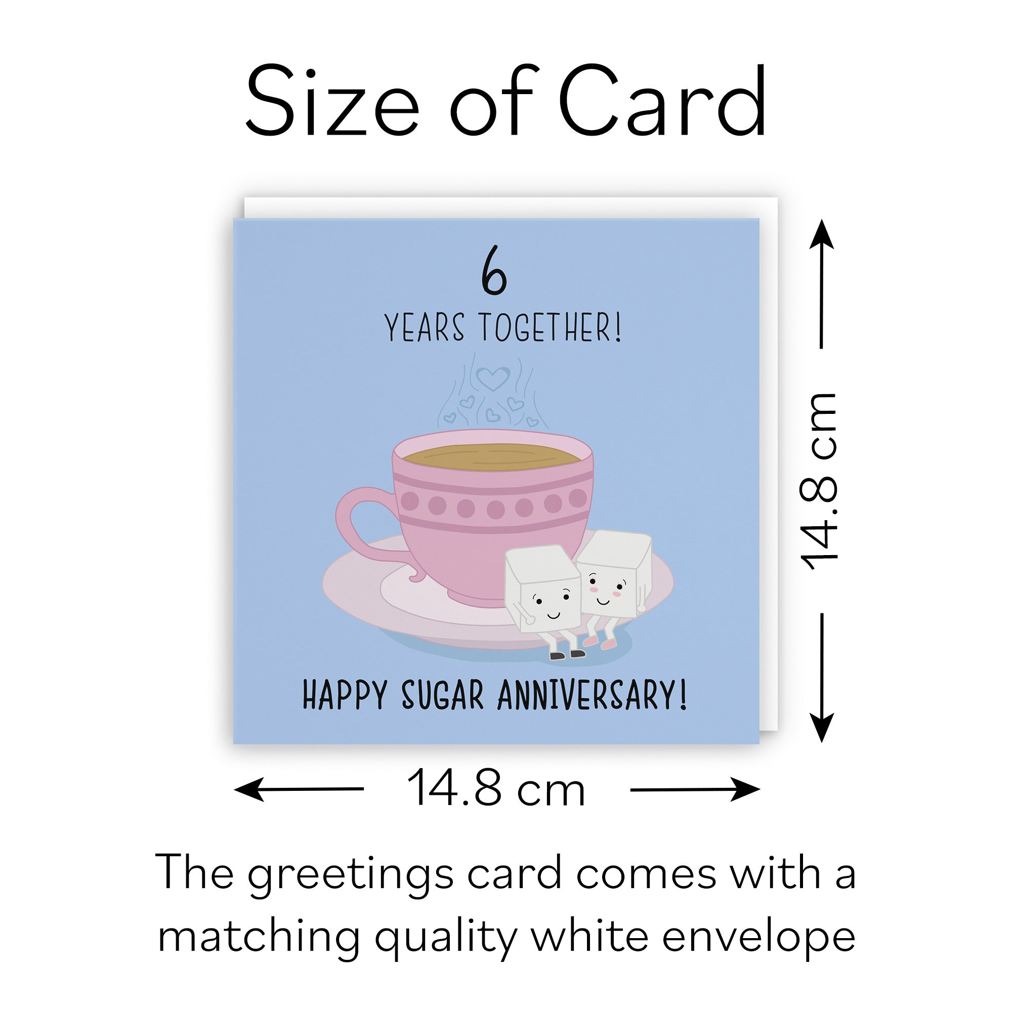 6th Anniversary Card Sugar Cubes Iconic - Default Title (B07T939P43)