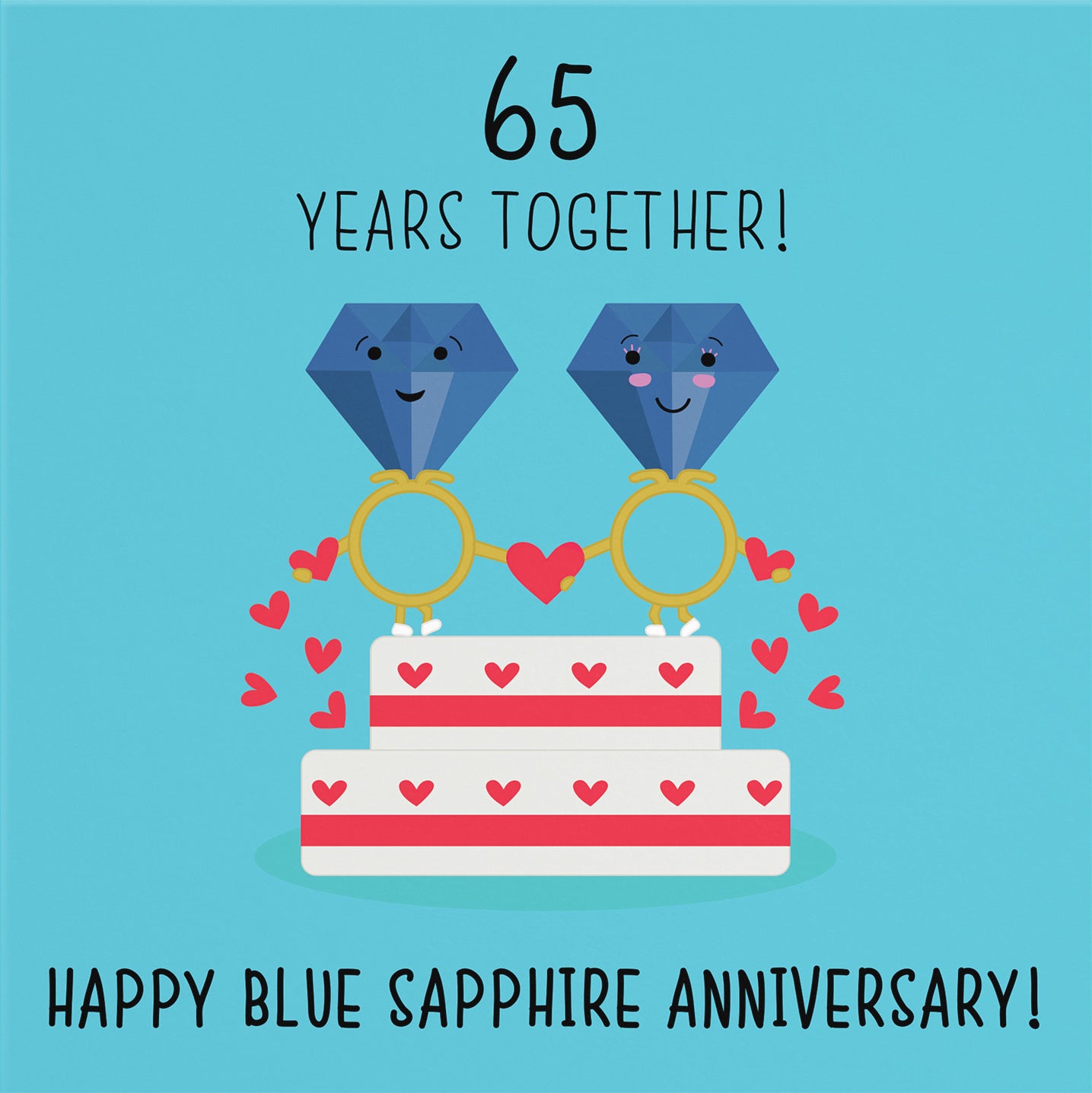 65th Anniversary Blue Sapphire Card Cake Iconic - Default Title (B07VB6CBYD)