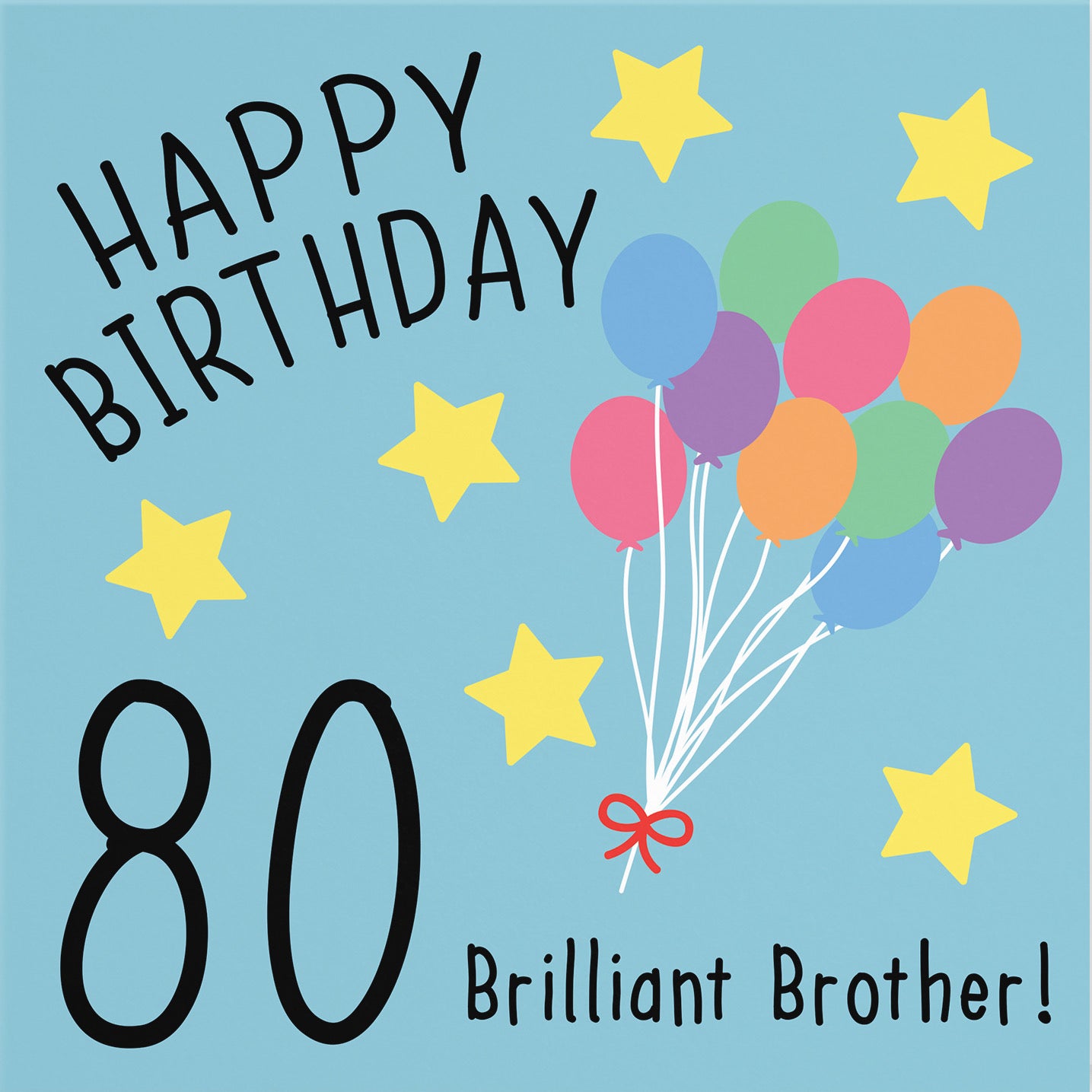 80th Brother Birthday Card Original - Default Title (B07VGP2Y41)