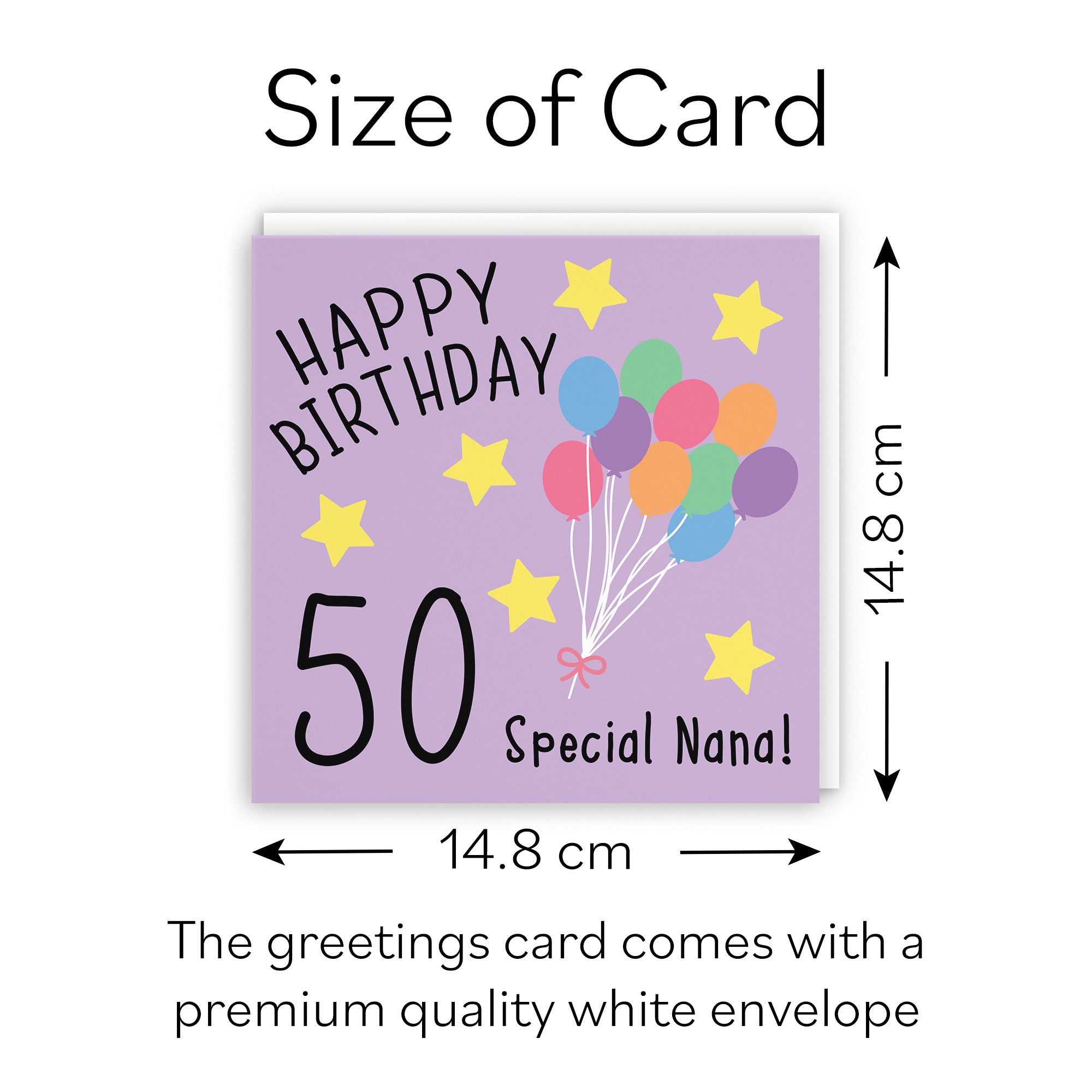 50th Nana Birthday Card Original - Default Title (B07VHJVJC8)