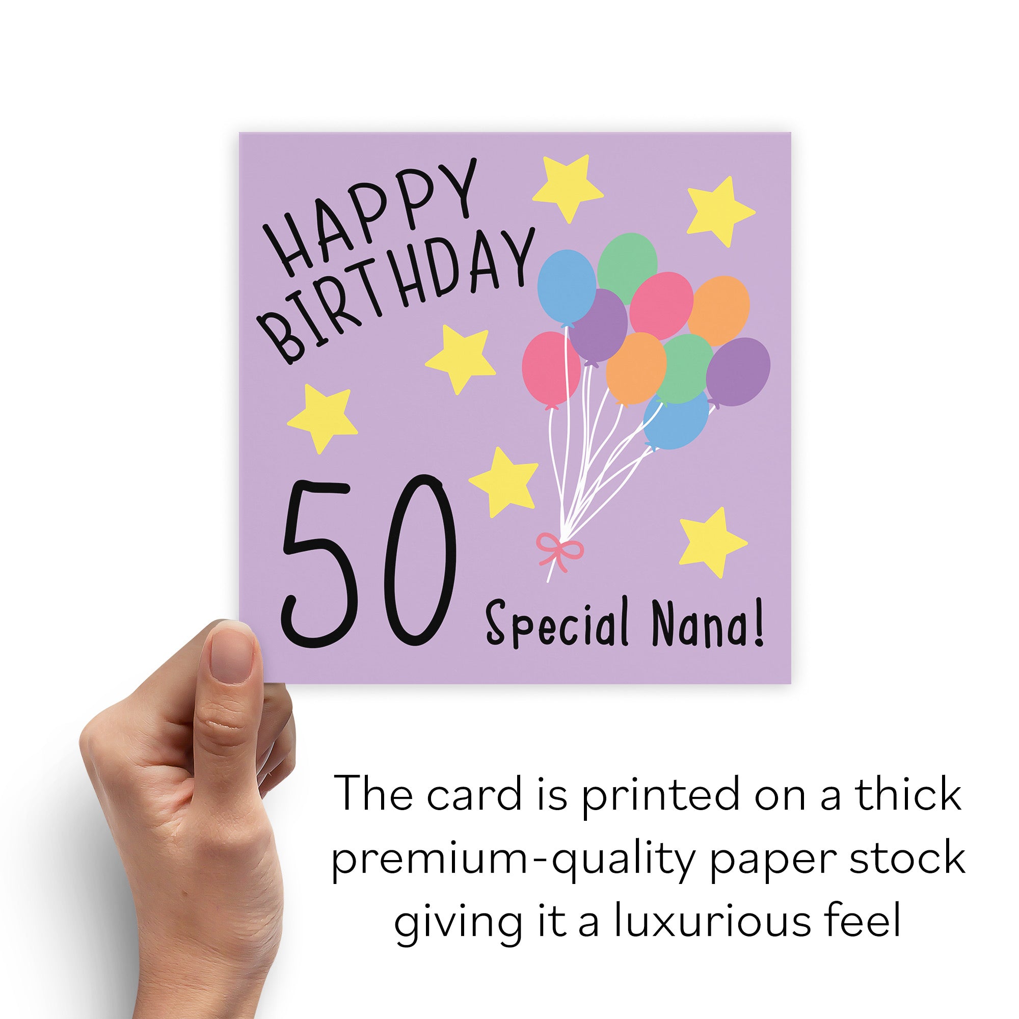 50th Nana Birthday Card Original - Default Title (B07VHJVJC8)