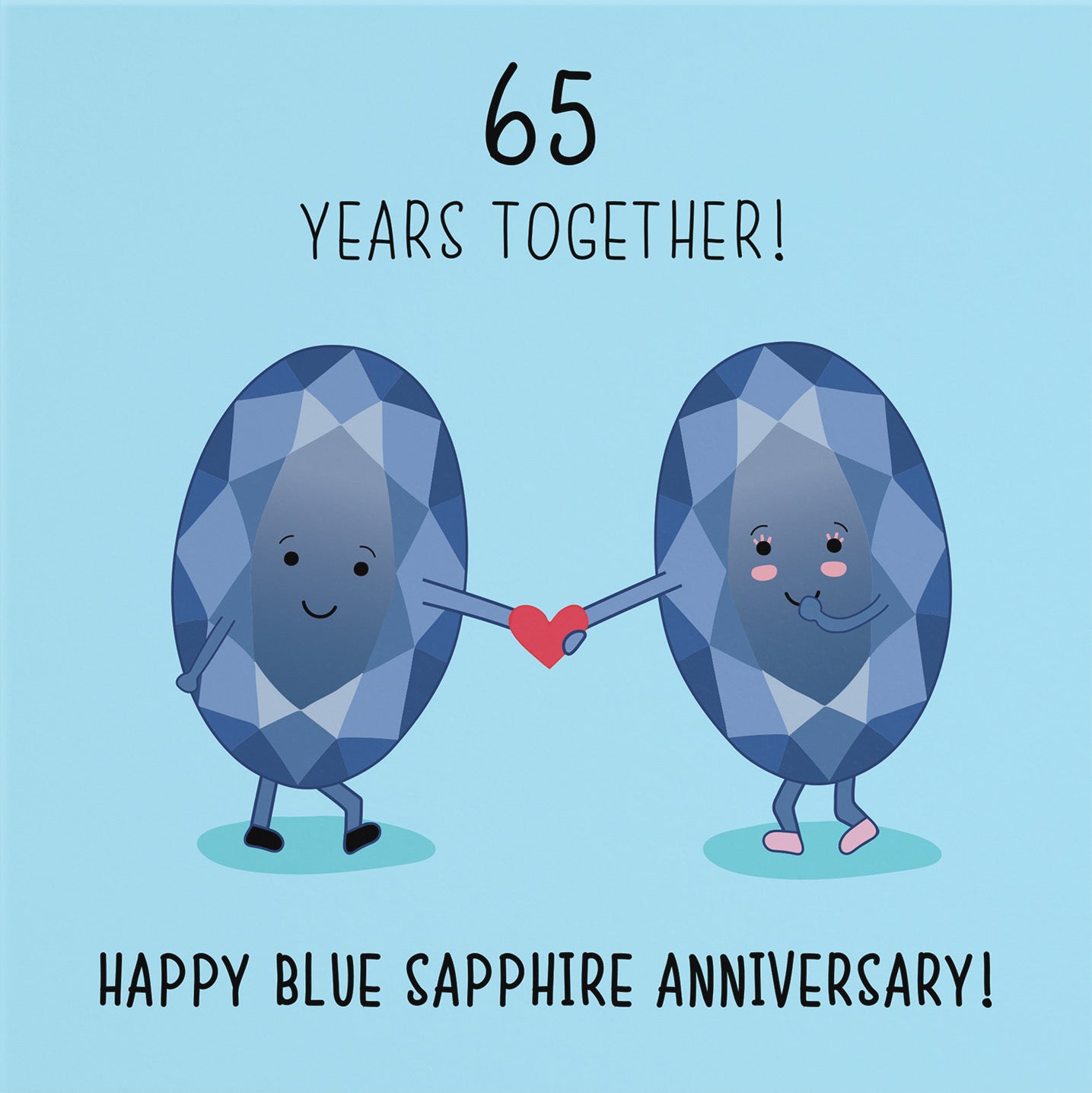 65th Blue Sapphire Anniversary Card Iconic - Default Title (B084NTMF1V)