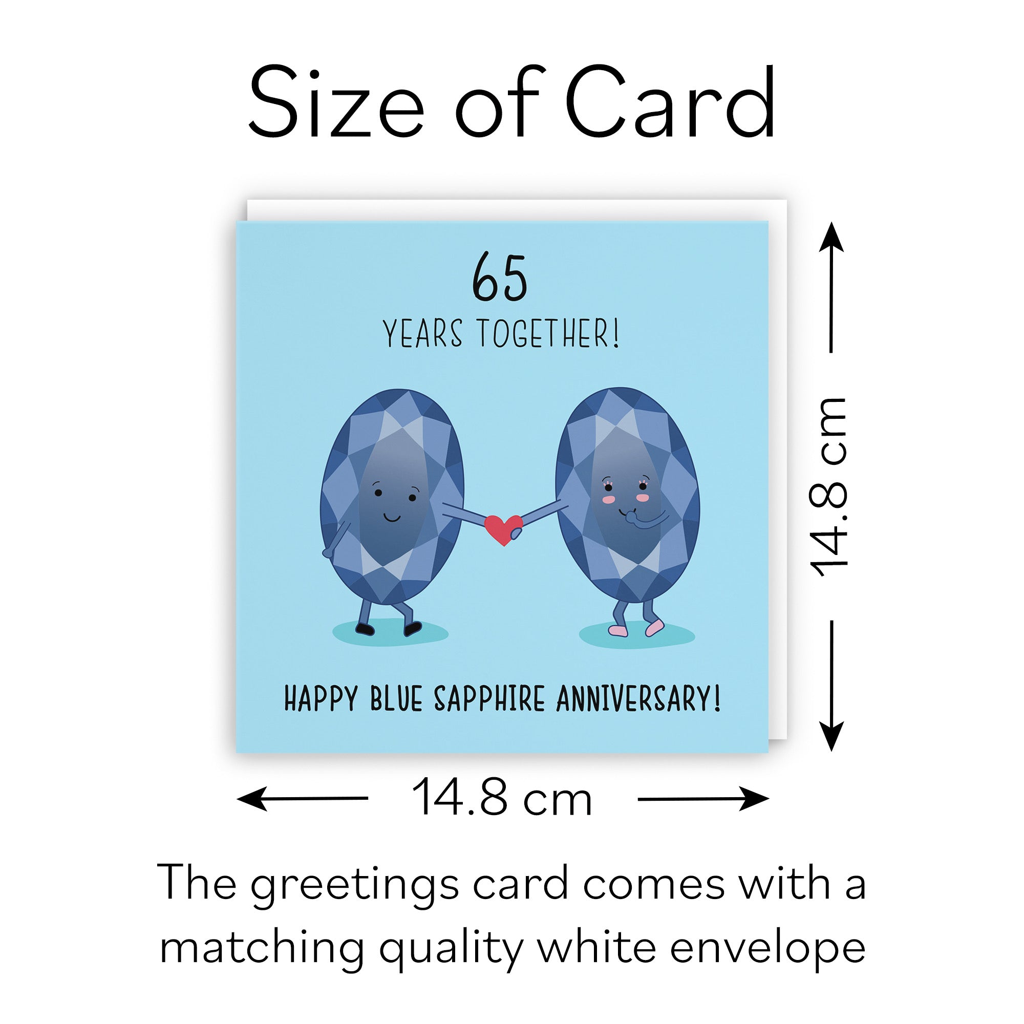 65th Blue Sapphire Anniversary Card Iconic - Default Title (B084NTMF1V)