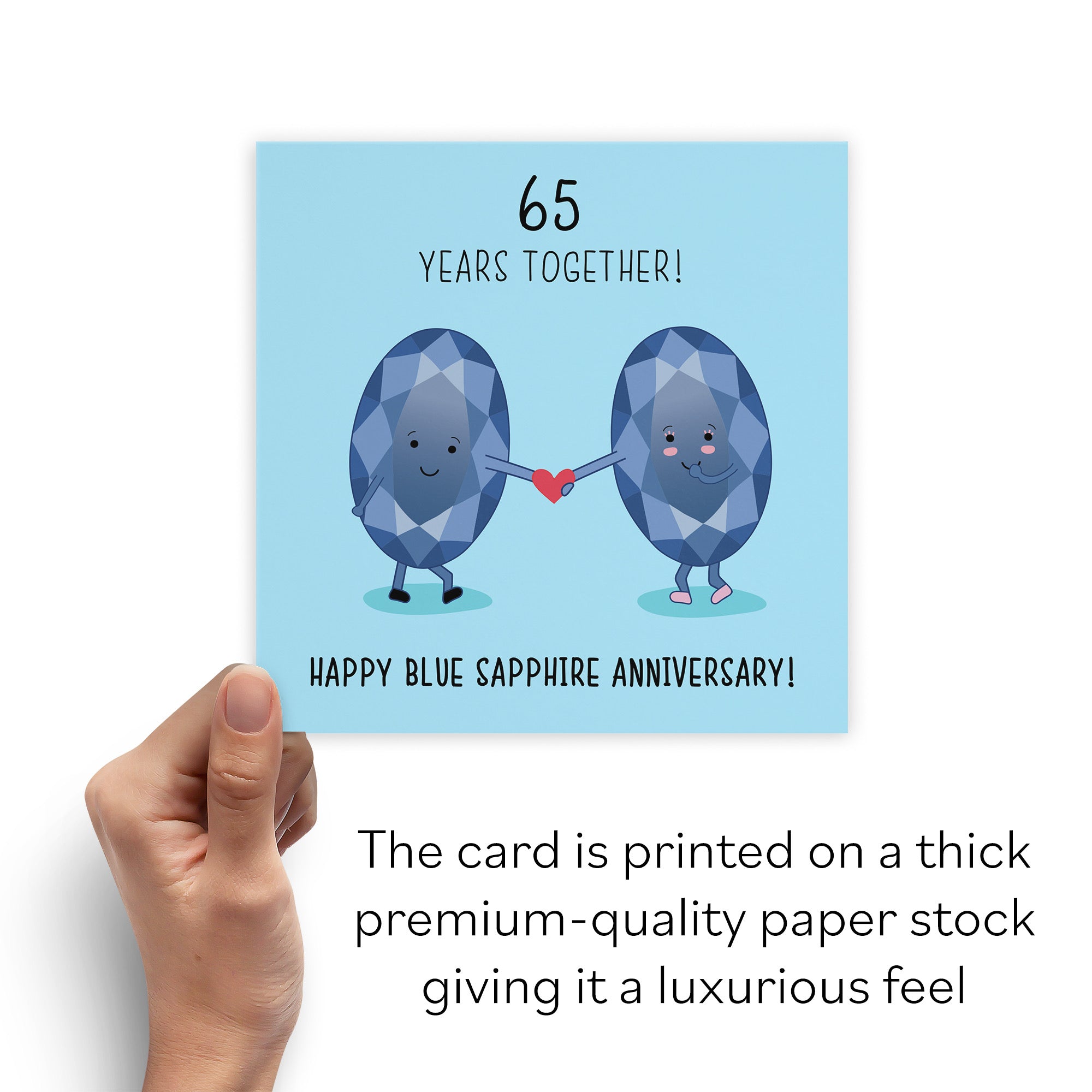 65th Blue Sapphire Anniversary Card Iconic - Default Title (B084NTMF1V)