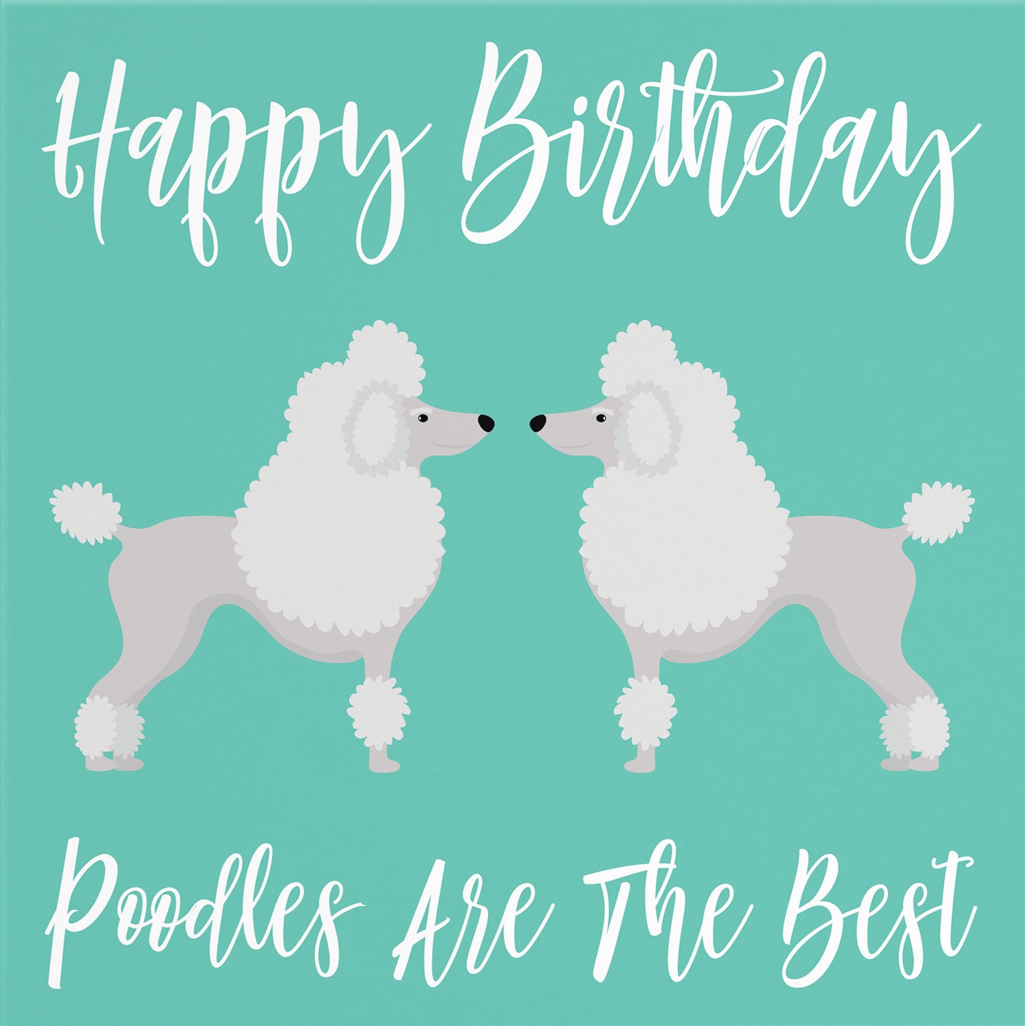 Poodle Dog Birthday Card Iconic - Default Title (B084NWSK1S)