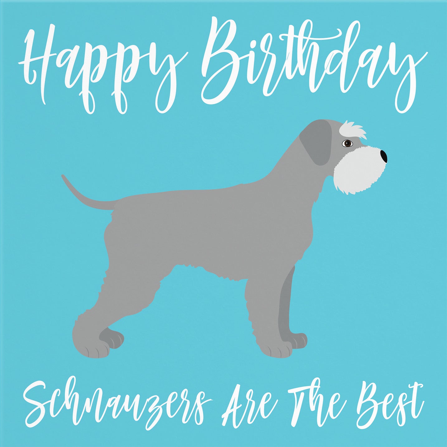 Schnauzer Dog Birthday Card Iconic - Default Title (B084P8LJQL)