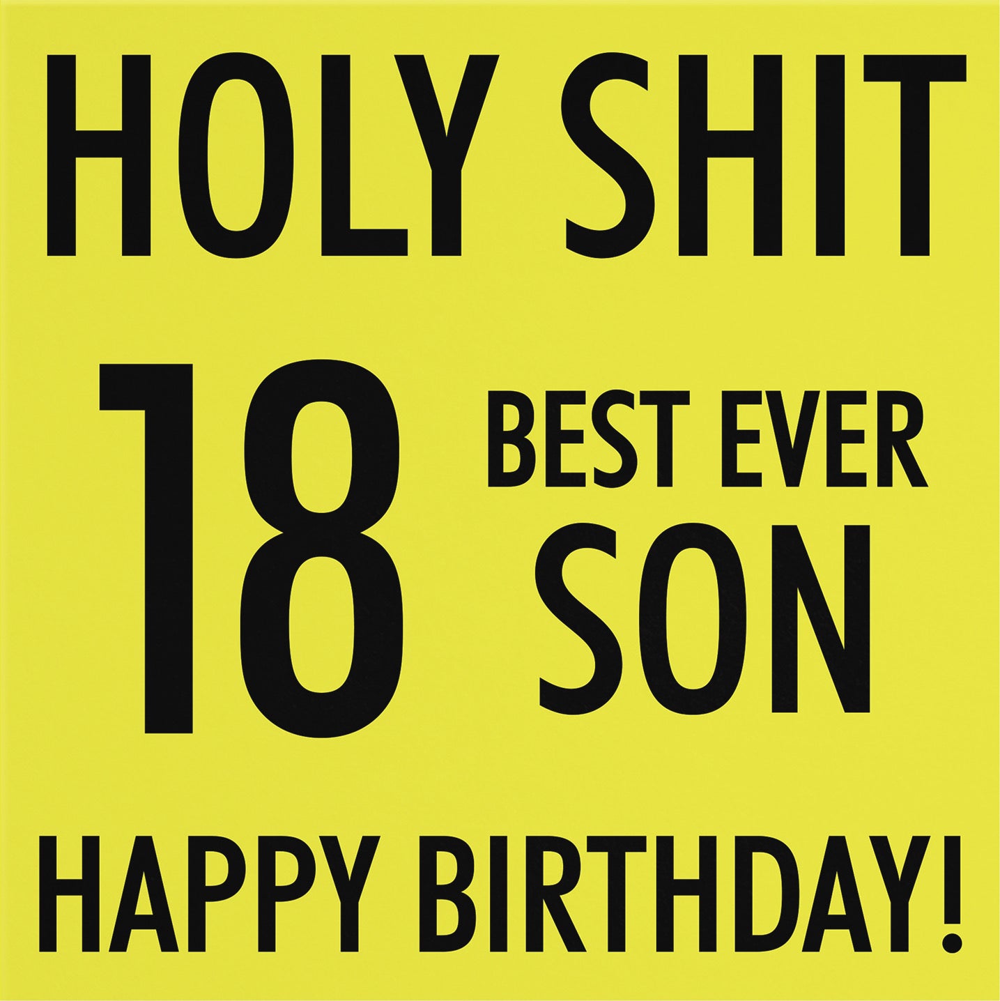 18th Son Birthday Card Holy Shit - Default Title (B086M7VRTX)