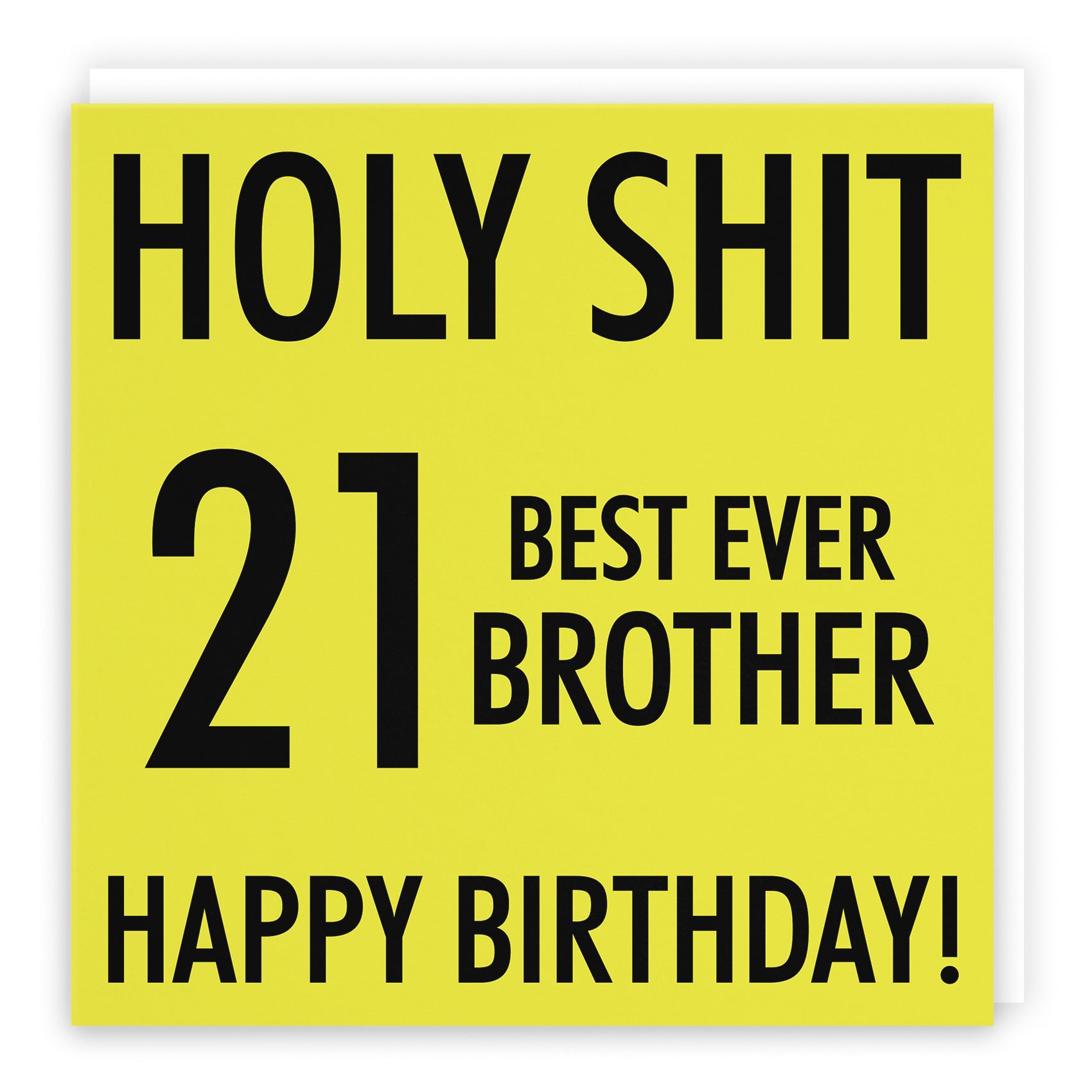 21st Brother Birthday Card Holy Shit - Default Title (B086MM9TV5)