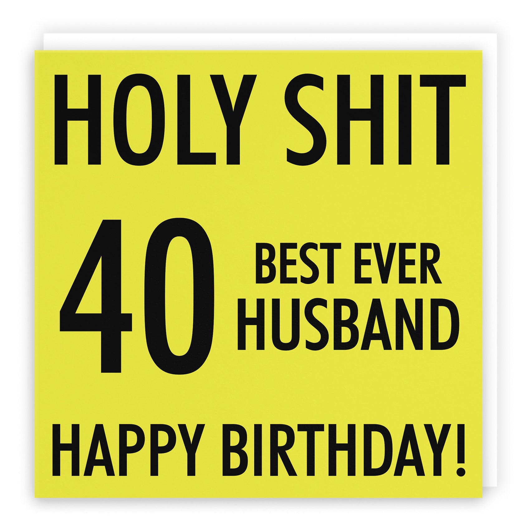 40th Husband Birthday Card Holy Shit - Default Title (B086MZ4VFC)