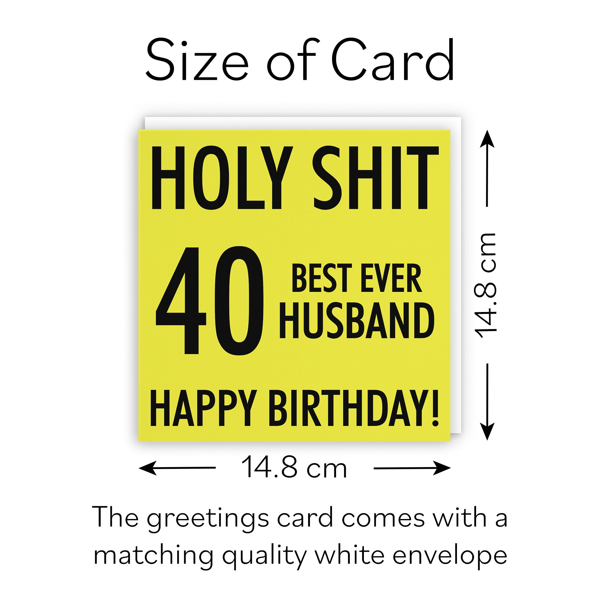 40th Husband Birthday Card Holy Shit - Default Title (B086MZ4VFC)