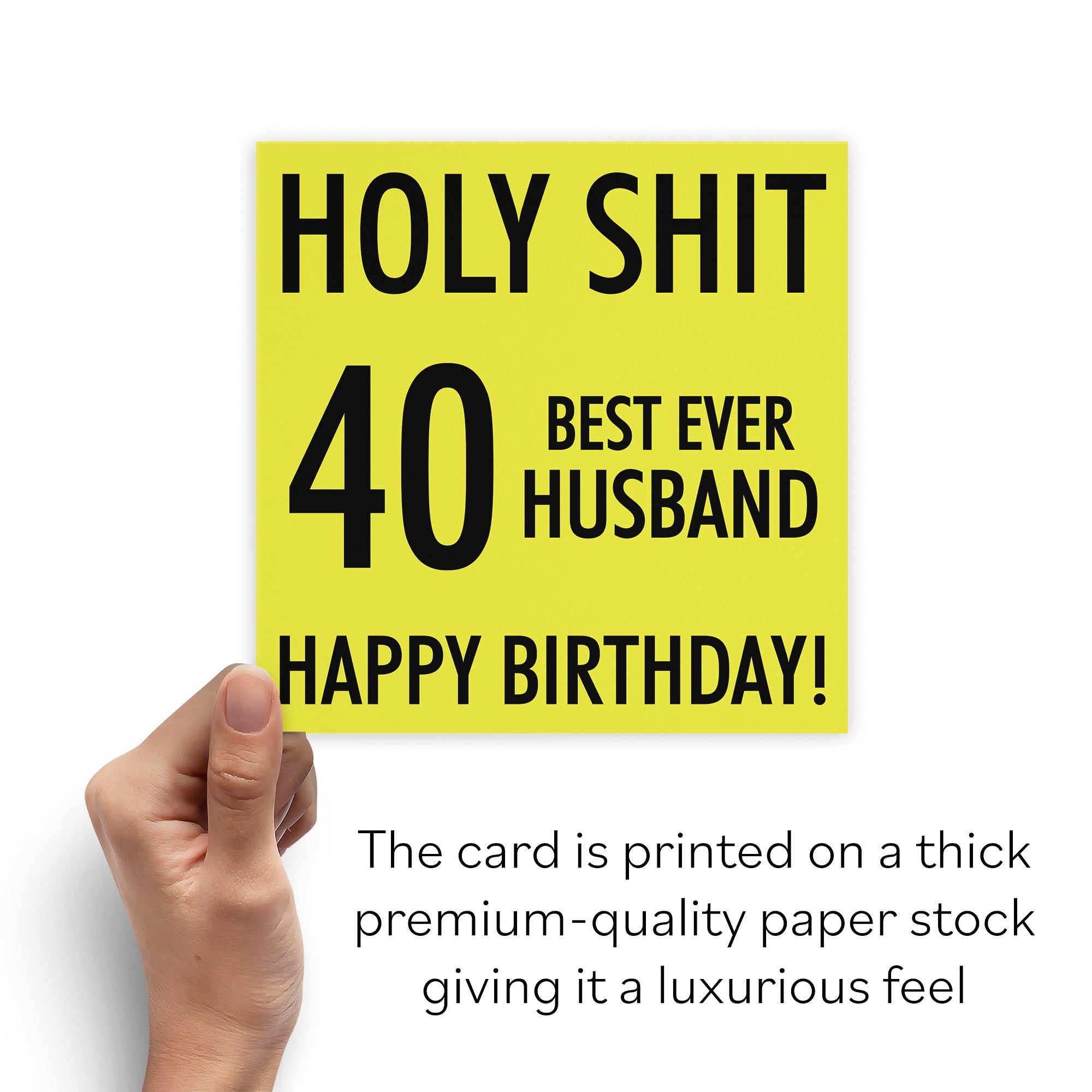 40th Husband Birthday Card Holy Shit - Default Title (B086MZ4VFC)