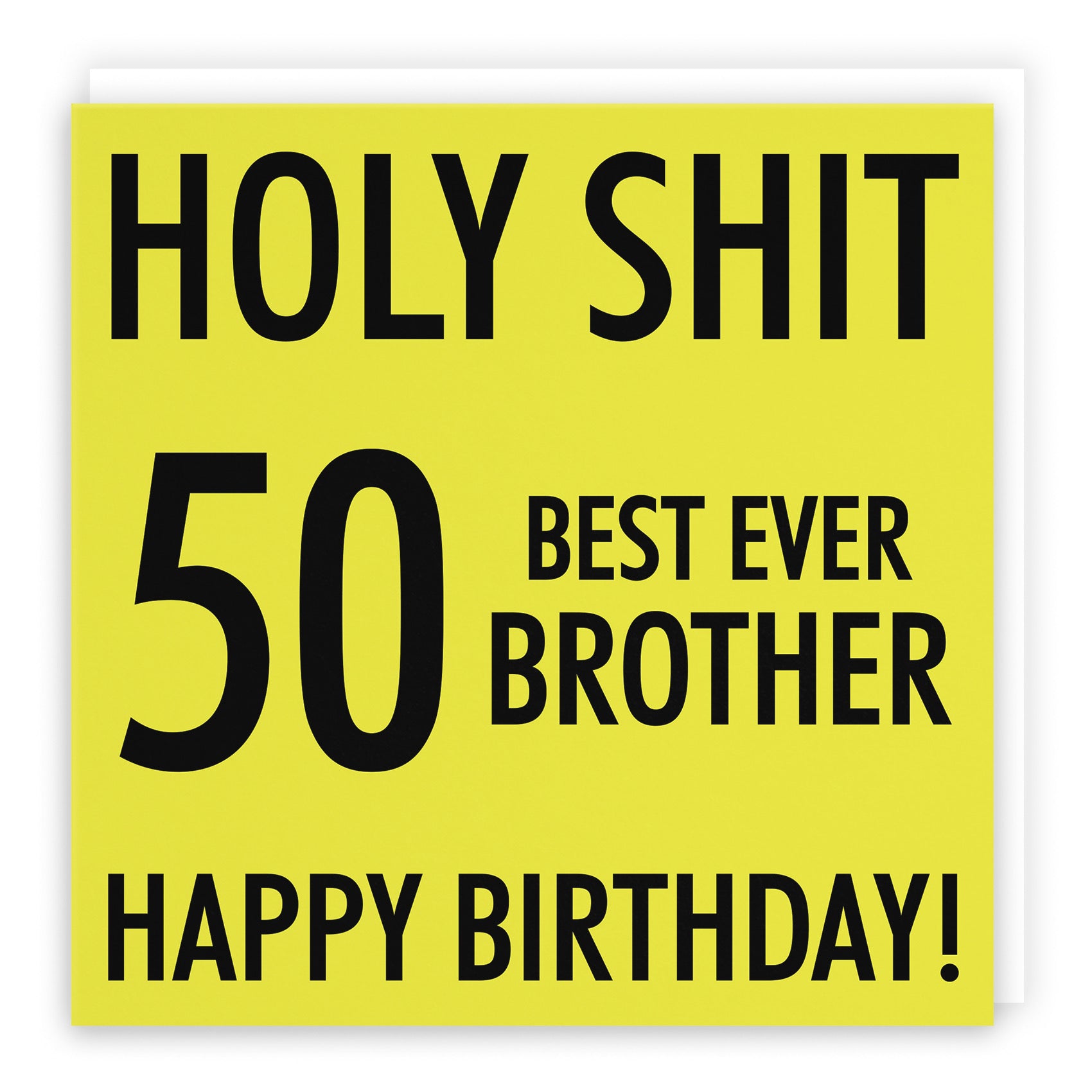 50th Brother Birthday Card Holy Shit - Default Title (B086MZ5P6N)