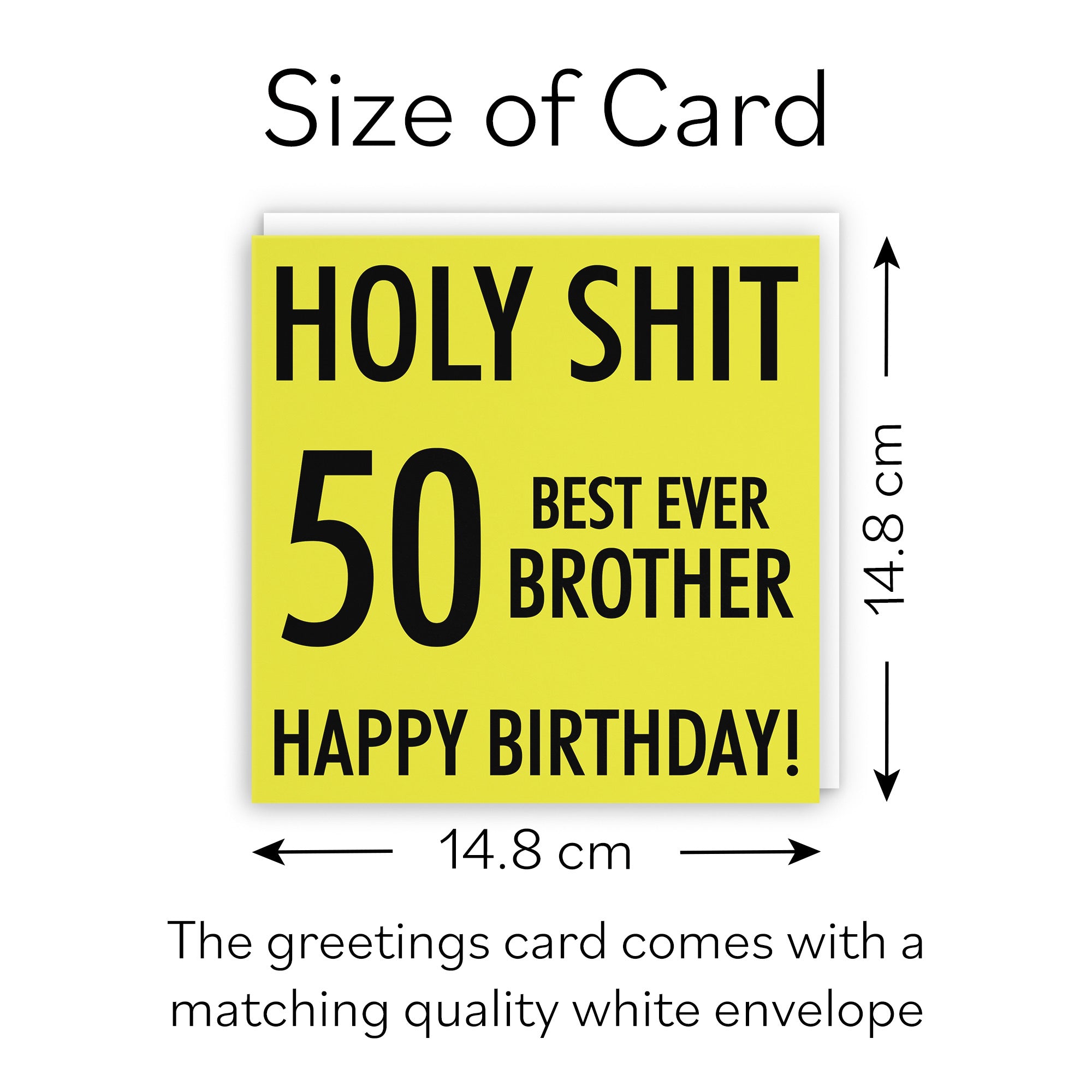 50th Brother Birthday Card Holy Shit - Default Title (B086MZ5P6N)