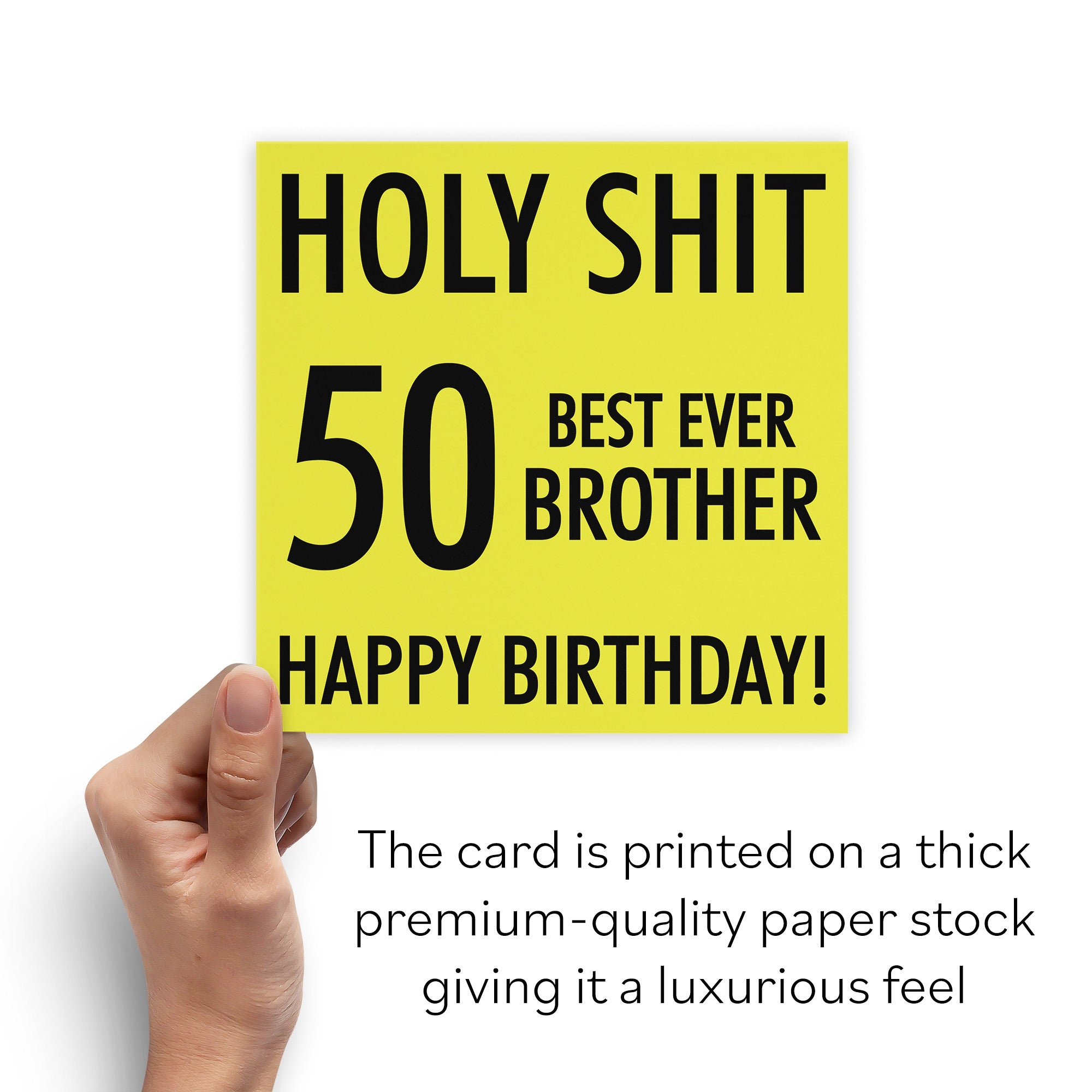 50th Brother Birthday Card Holy Shit - Default Title (B086MZ5P6N)