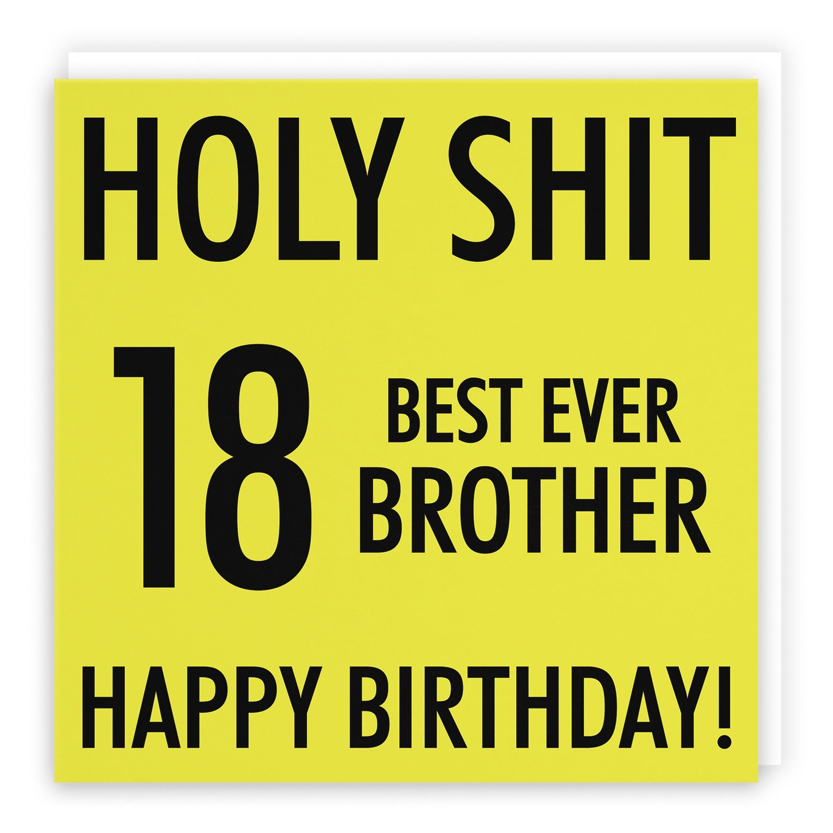 18th Brother Birthday Card Holy Shit - Default Title (B086PCT6XZ)