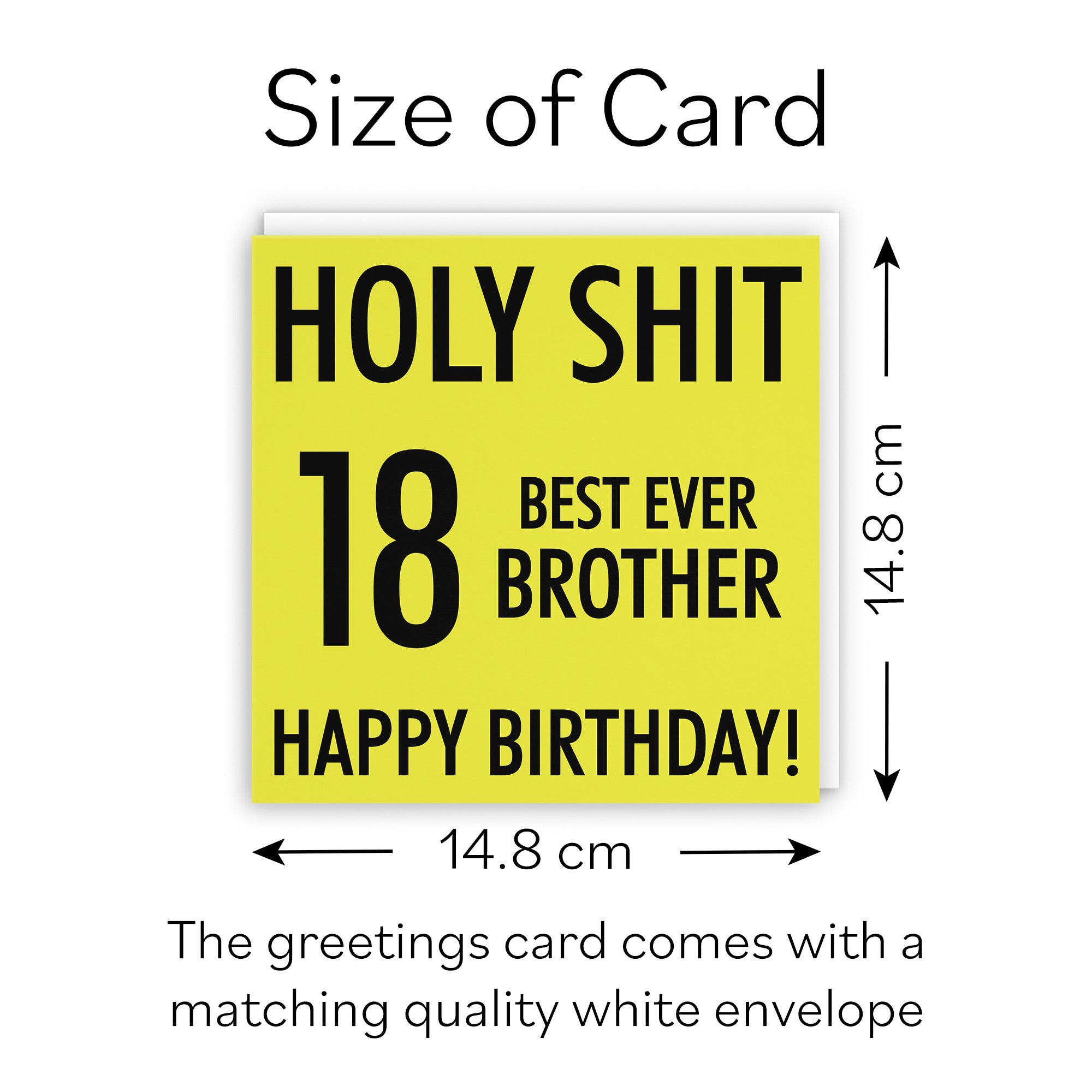 18th Brother Birthday Card Holy Shit - Default Title (B086PCT6XZ)