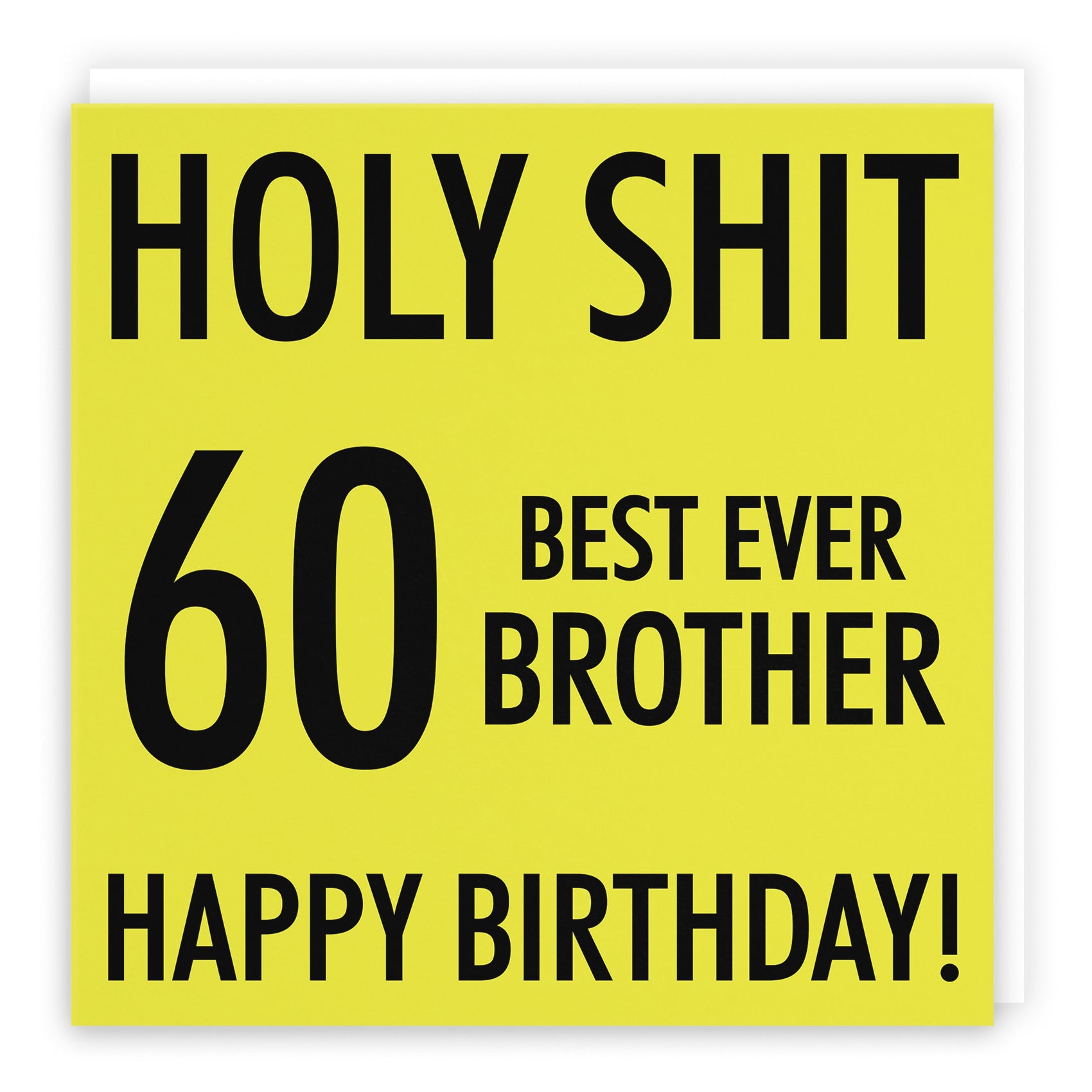 60th Brother Birthday Card Holy Shit - Default Title (B086Q38QZ7)