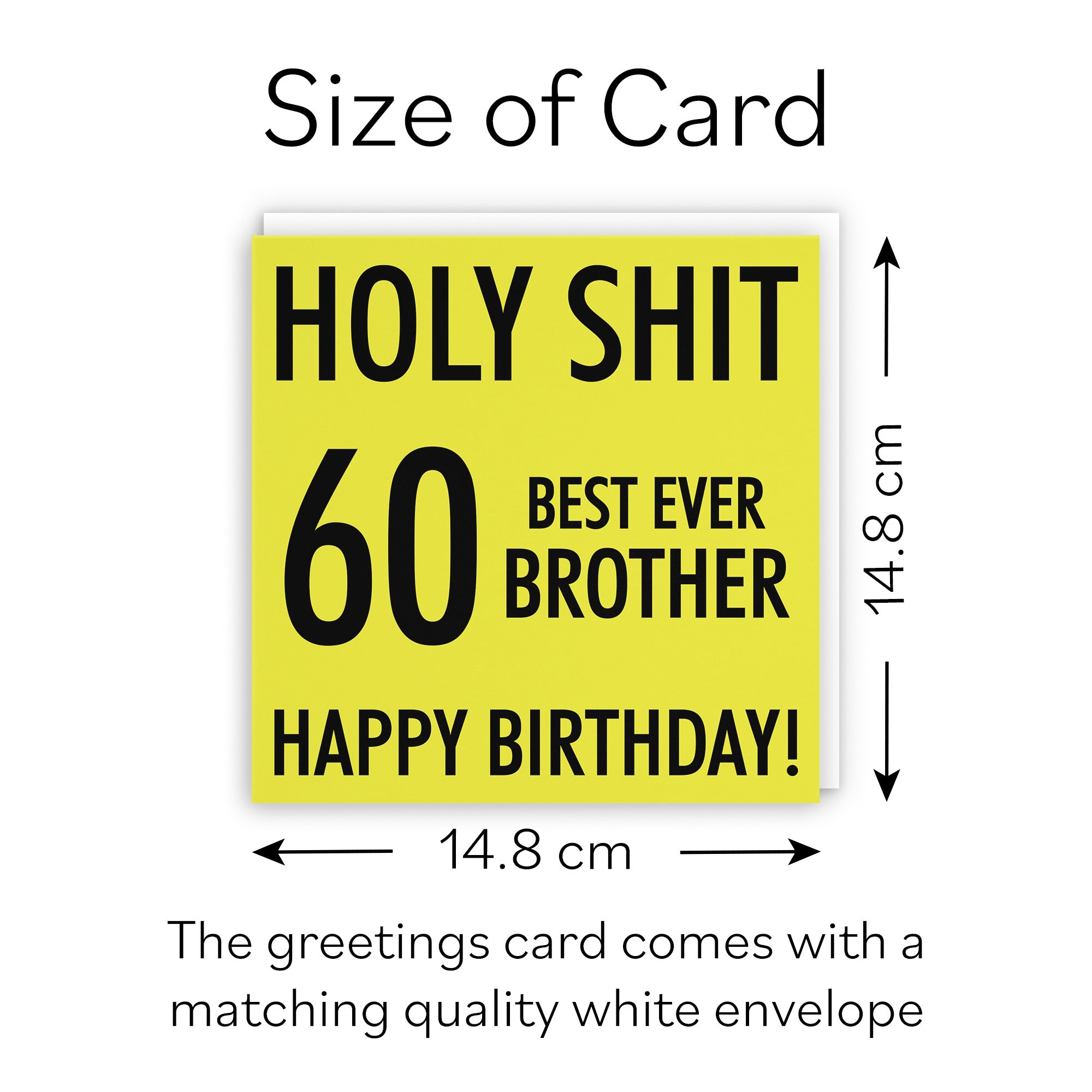 60th Brother Birthday Card Holy Shit - Default Title (B086Q38QZ7)