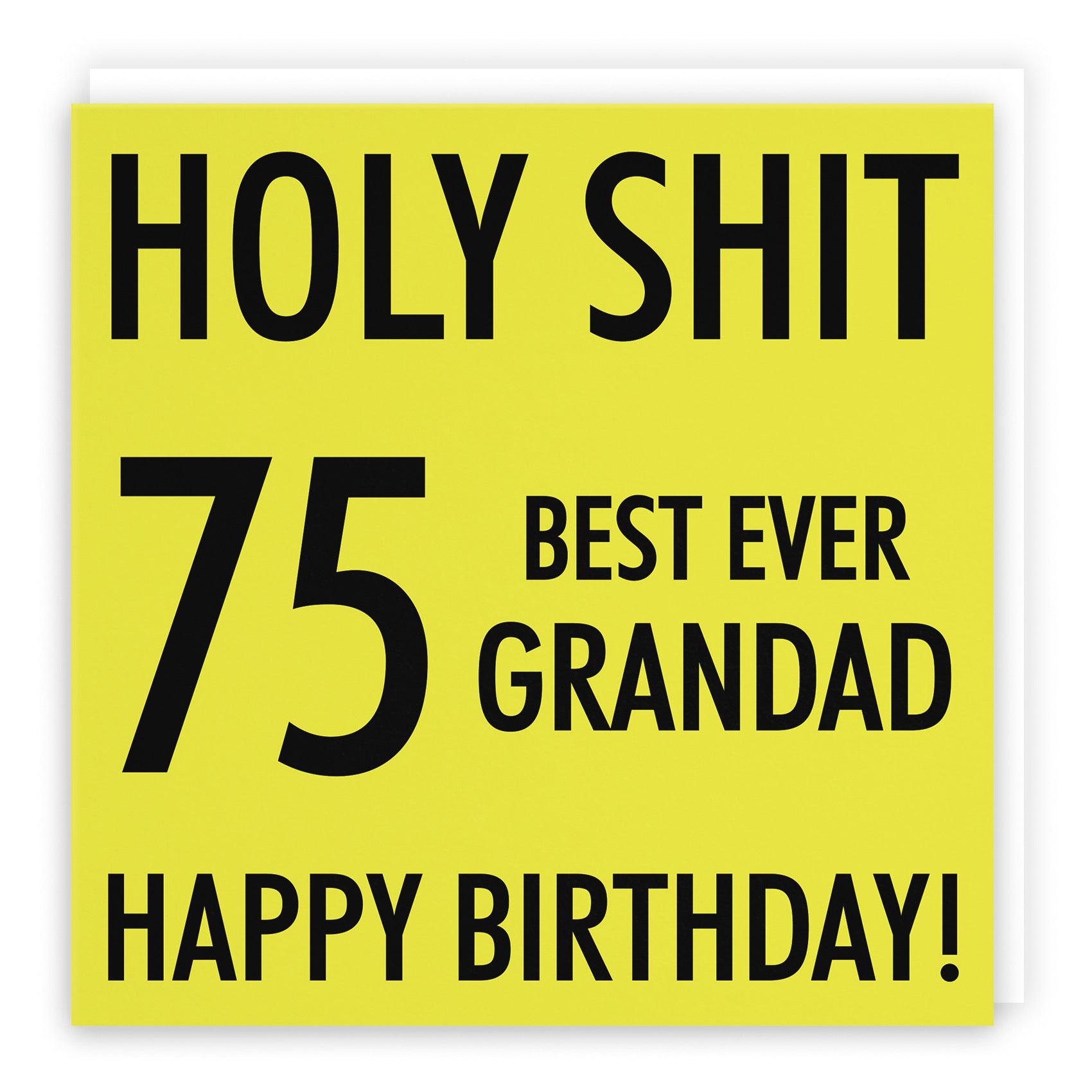 75th Grandad Birthday Card Holy Shit - Default Title (B086Q4J2KZ)