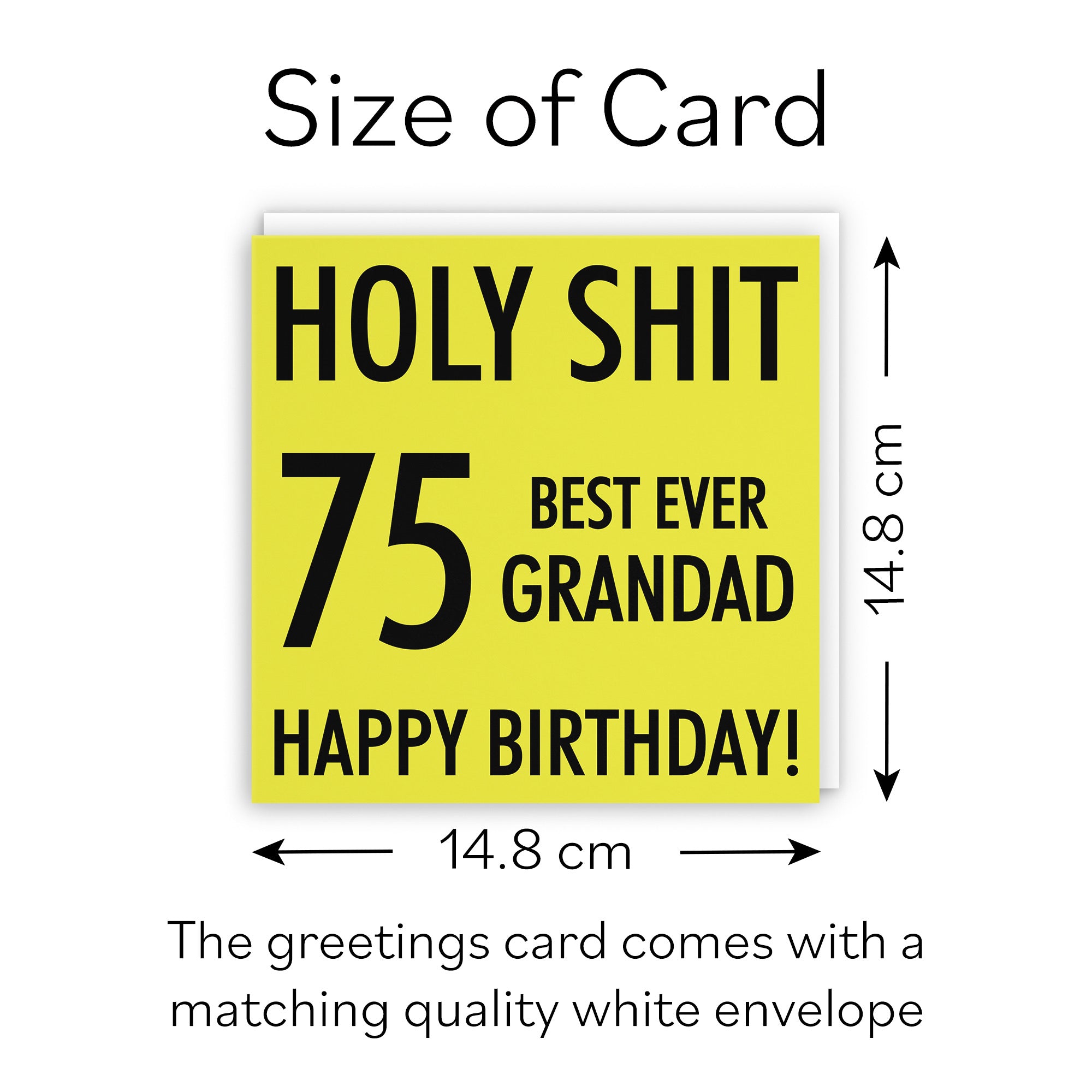 75th Grandad Birthday Card Holy Shit - Default Title (B086Q4J2KZ)