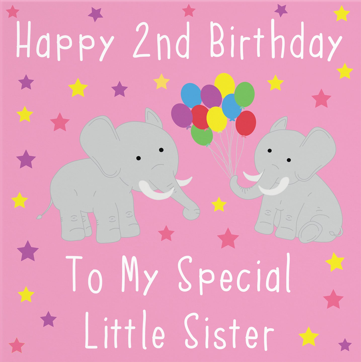 2nd Sister Birthday Card Elephants Iconic - Default Title (B086Y931MZ)