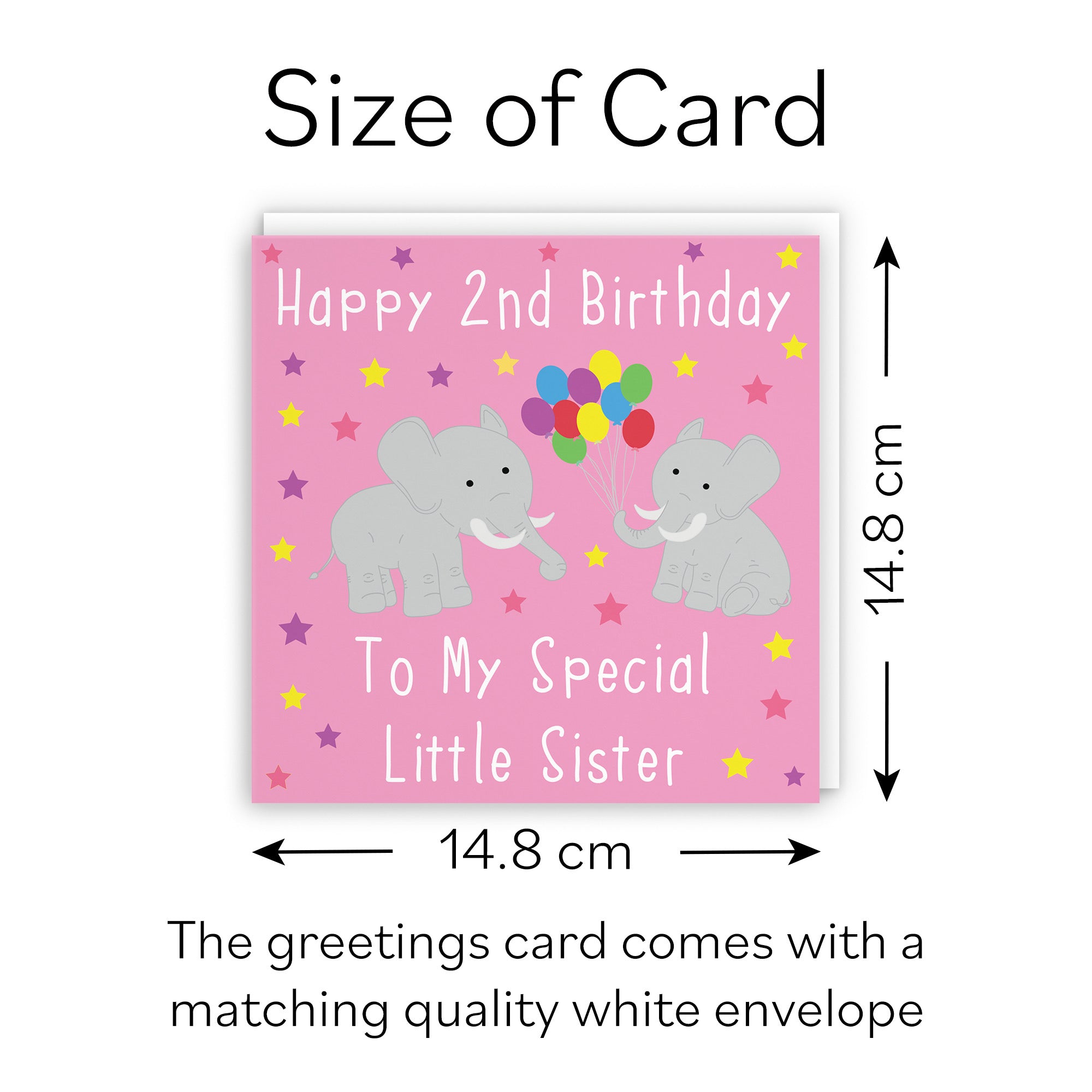 2nd Sister Birthday Card Elephants Iconic - Default Title (B086Y931MZ)