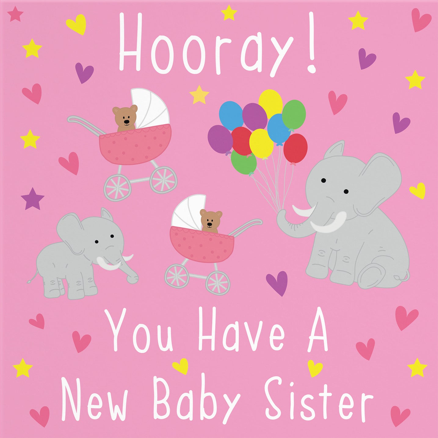 New Baby Sister Card Hooray! Iconic - Default Title (B086Z68M69)