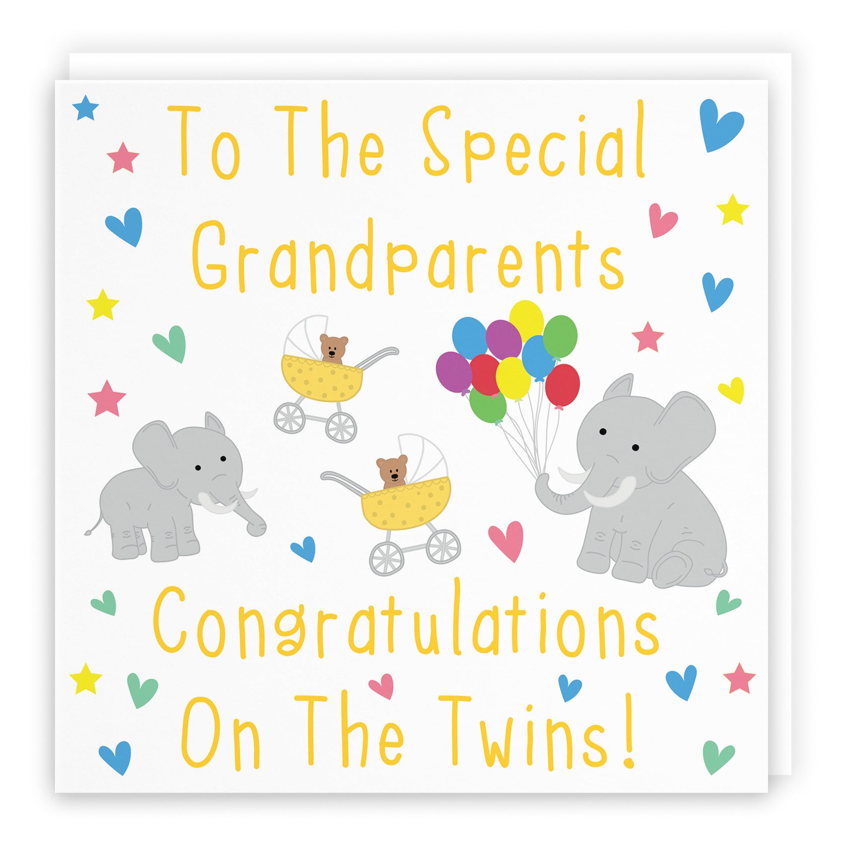 Congratulations New Baby Twins Card For The Grandparents Iconic - Default Title (B086Z7FLVW)