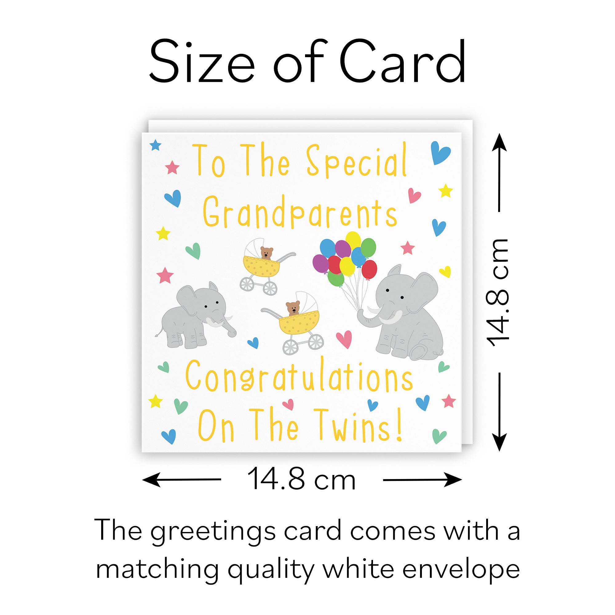 Congratulations New Baby Twins Card For The Grandparents Iconic - Default Title (B086Z7FLVW)