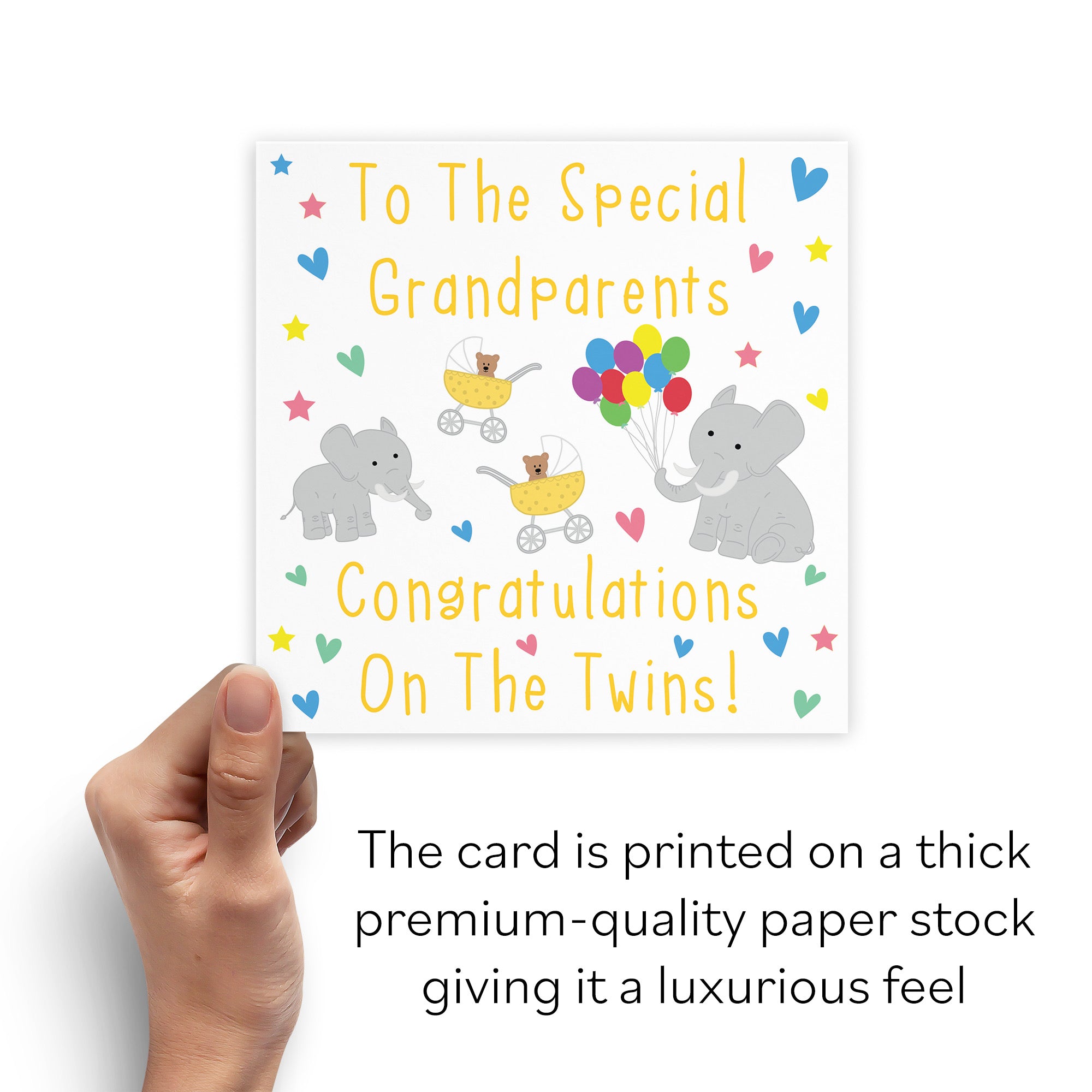 Congratulations New Baby Twins Card For The Grandparents Iconic - Default Title (B086Z7FLVW)