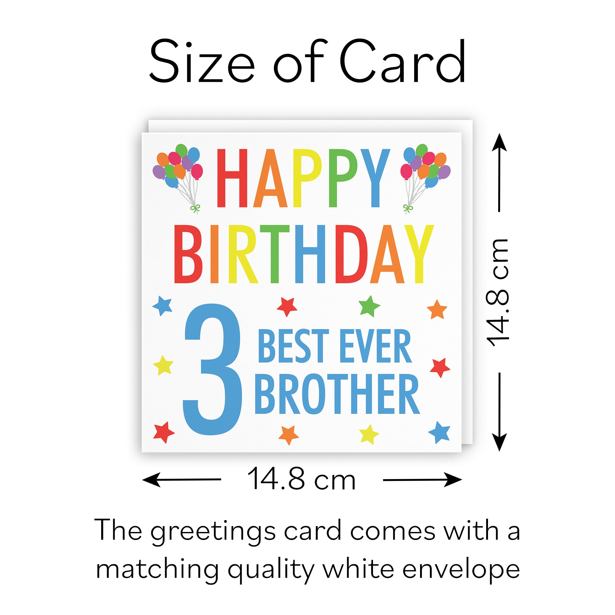 3rd Brother Birthday Card Colourful - Default Title (B0885B53Y3)