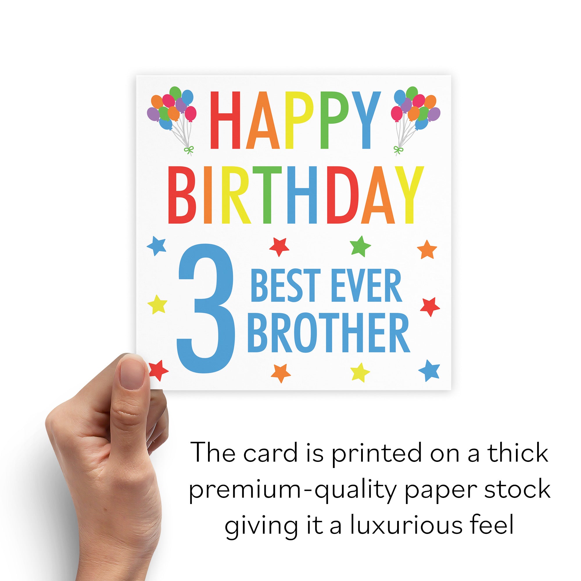 3rd Brother Birthday Card Colourful - Default Title (B0885B53Y3)