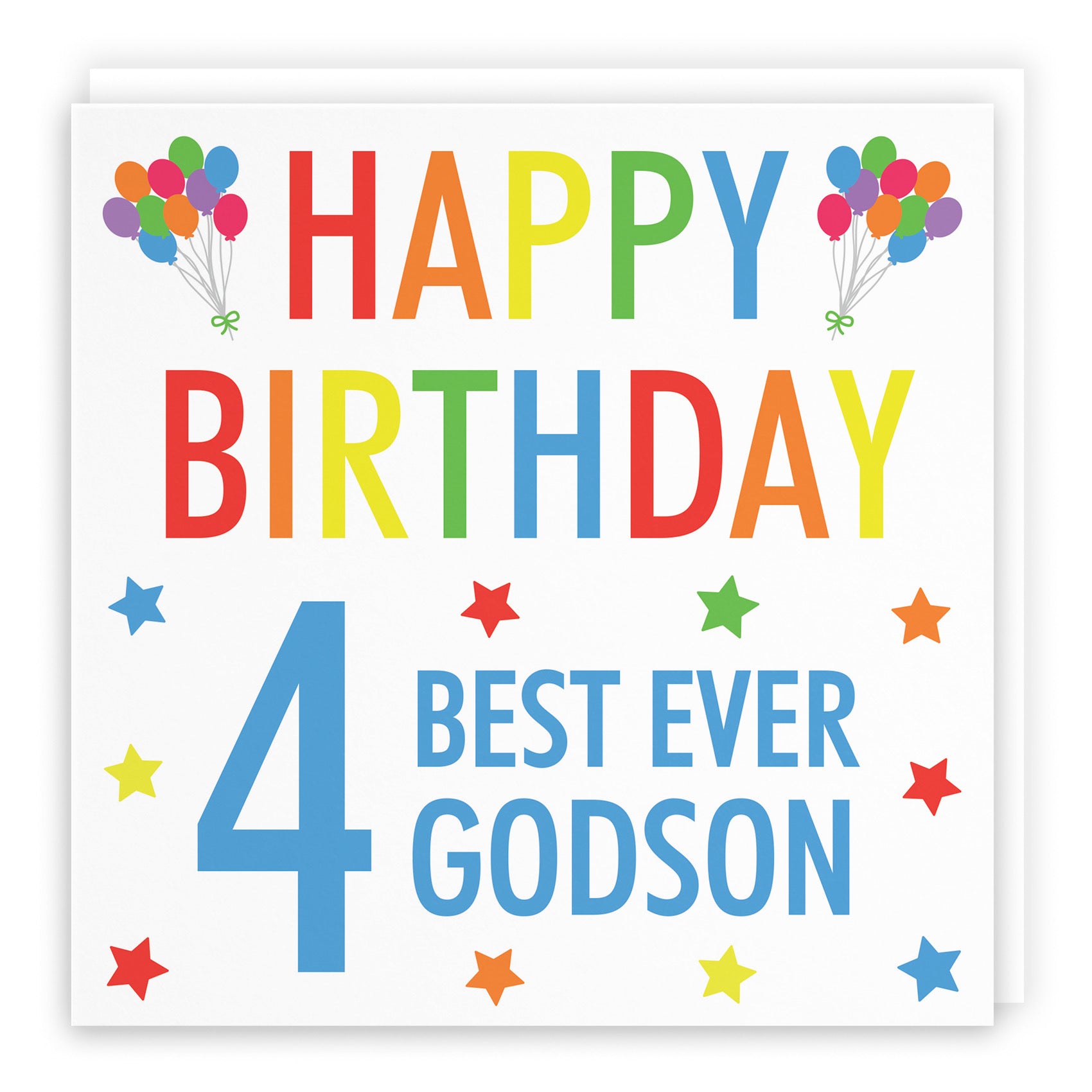 4th Godson Birthday Card Colourful - Default Title (B0885H5BXP)