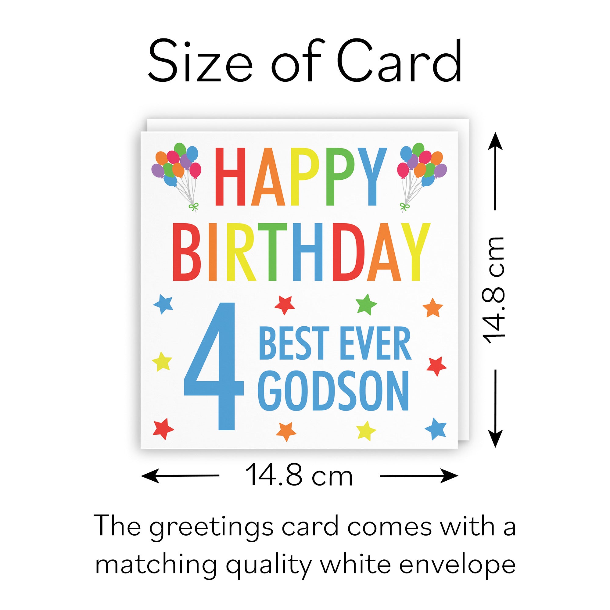 4th Godson Birthday Card Colourful - Default Title (B0885H5BXP)