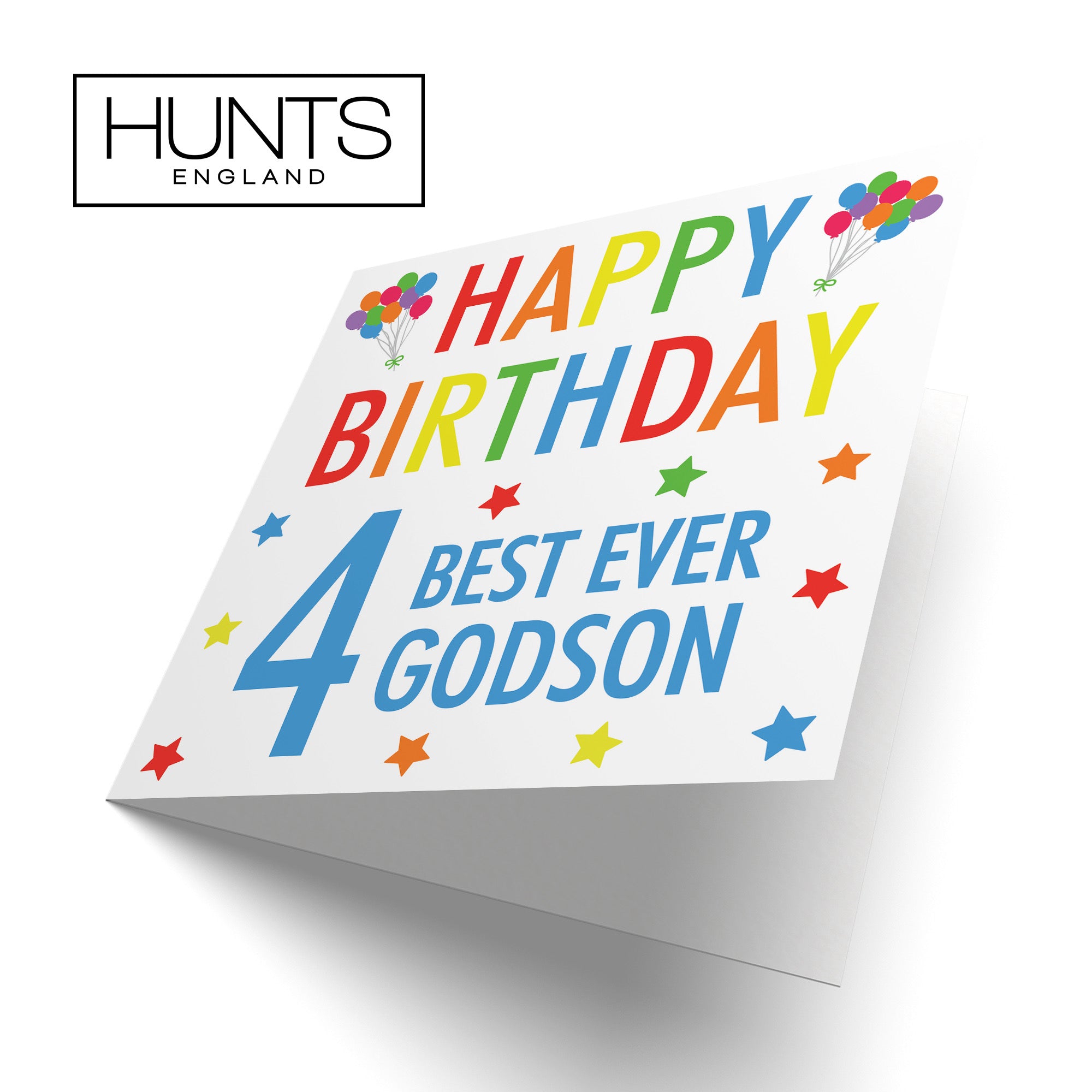 4th Godson Birthday Card Colourful - Default Title (B0885H5BXP)