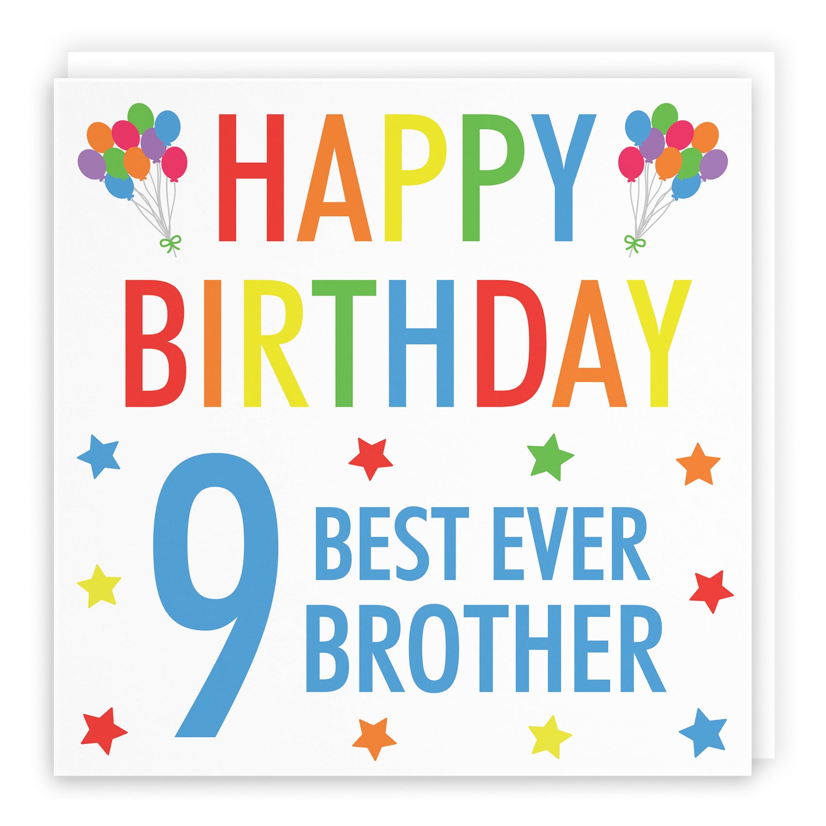 9th Brother Birthday Card Colourful - Default Title (B0885Y1B9S)