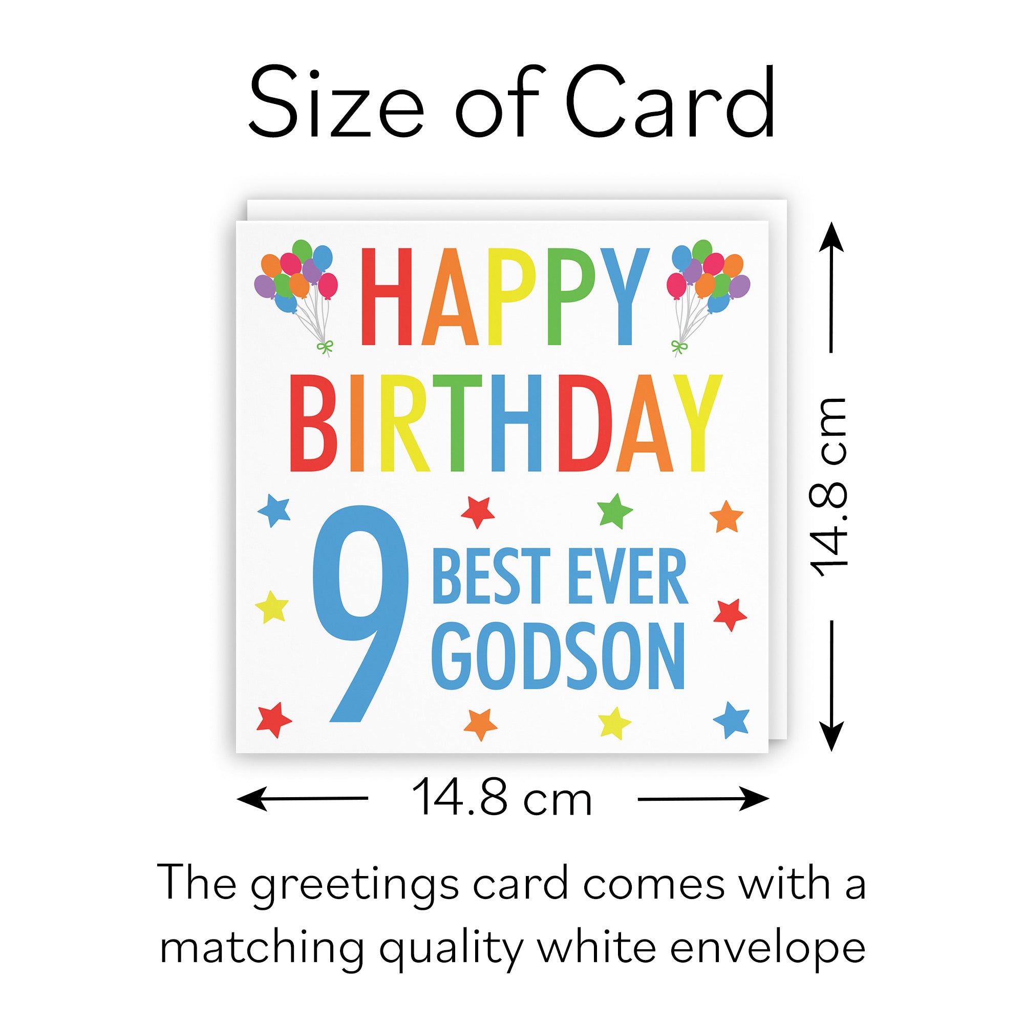 9th Godson Birthday Card Colourful - Default Title (B0886G49KY)