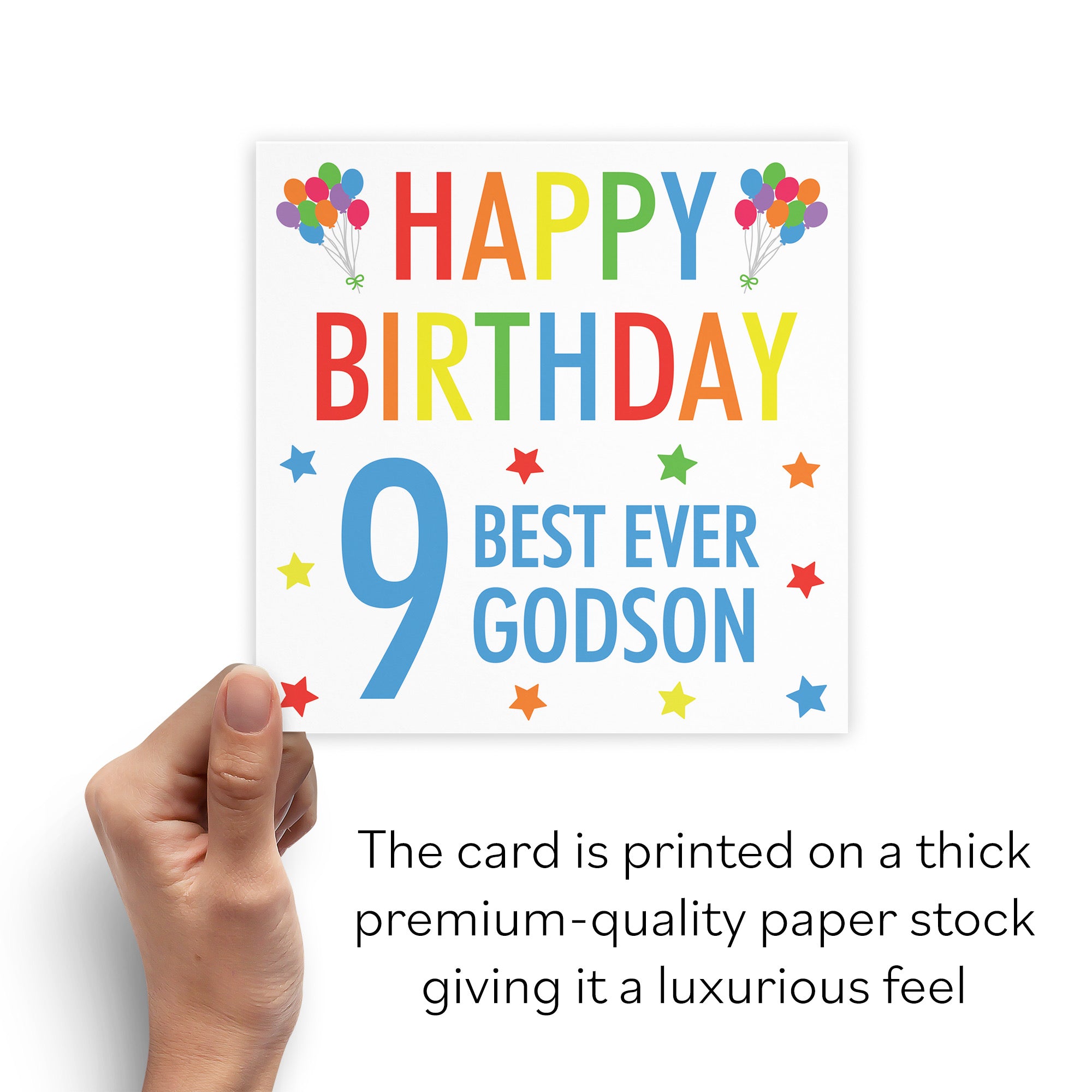 9th Godson Birthday Card Colourful - Default Title (B0886G49KY)