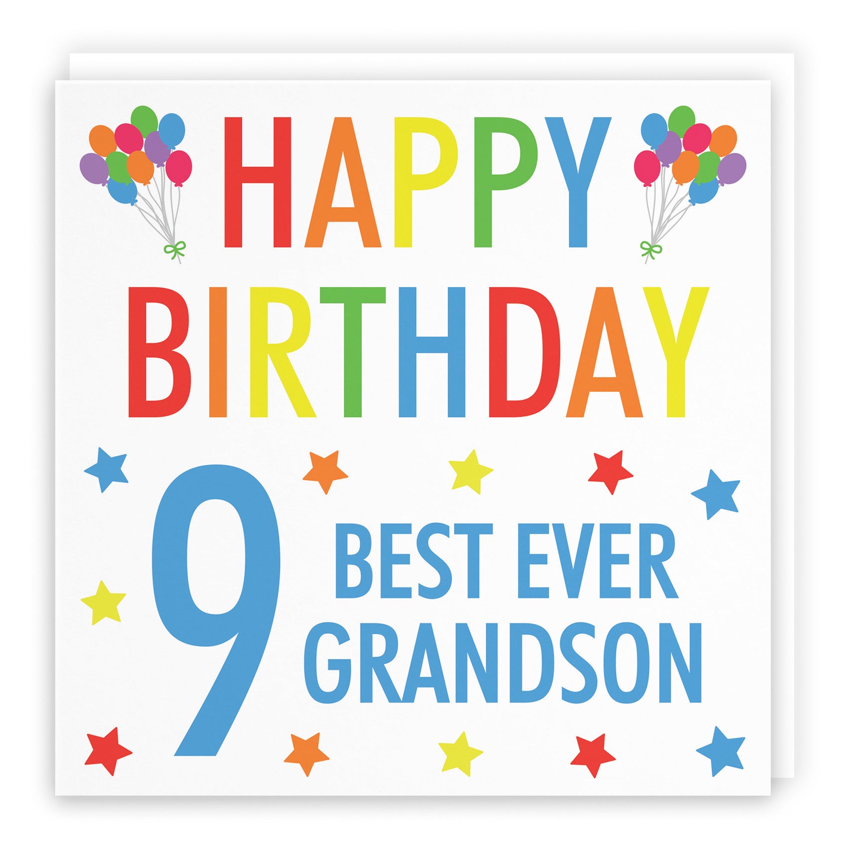 9th Grandson Birthday Card Colourful - Default Title (B0886GP6TV)