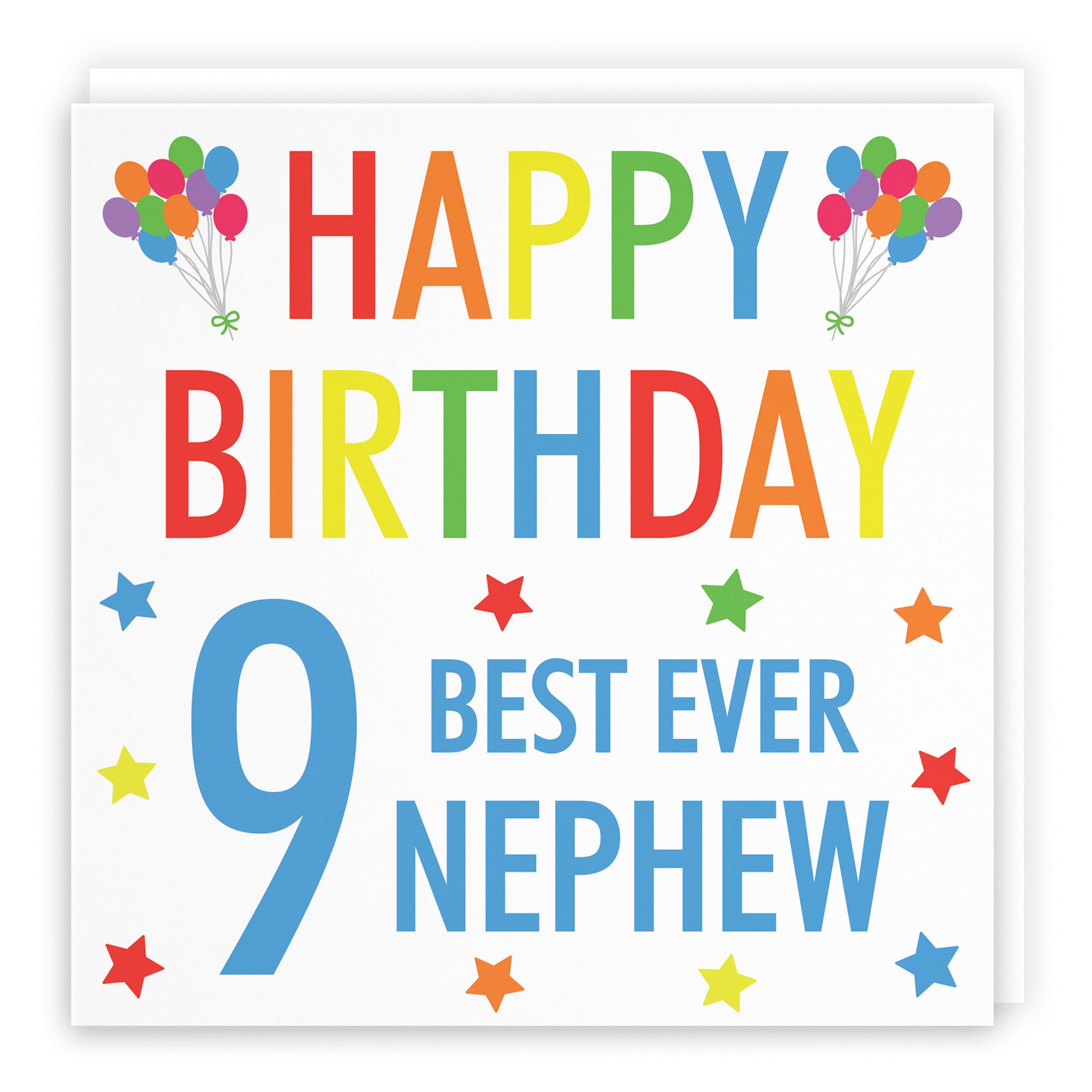 9th Nephew Birthday Card Colourful - Default Title (B08884LRYD)