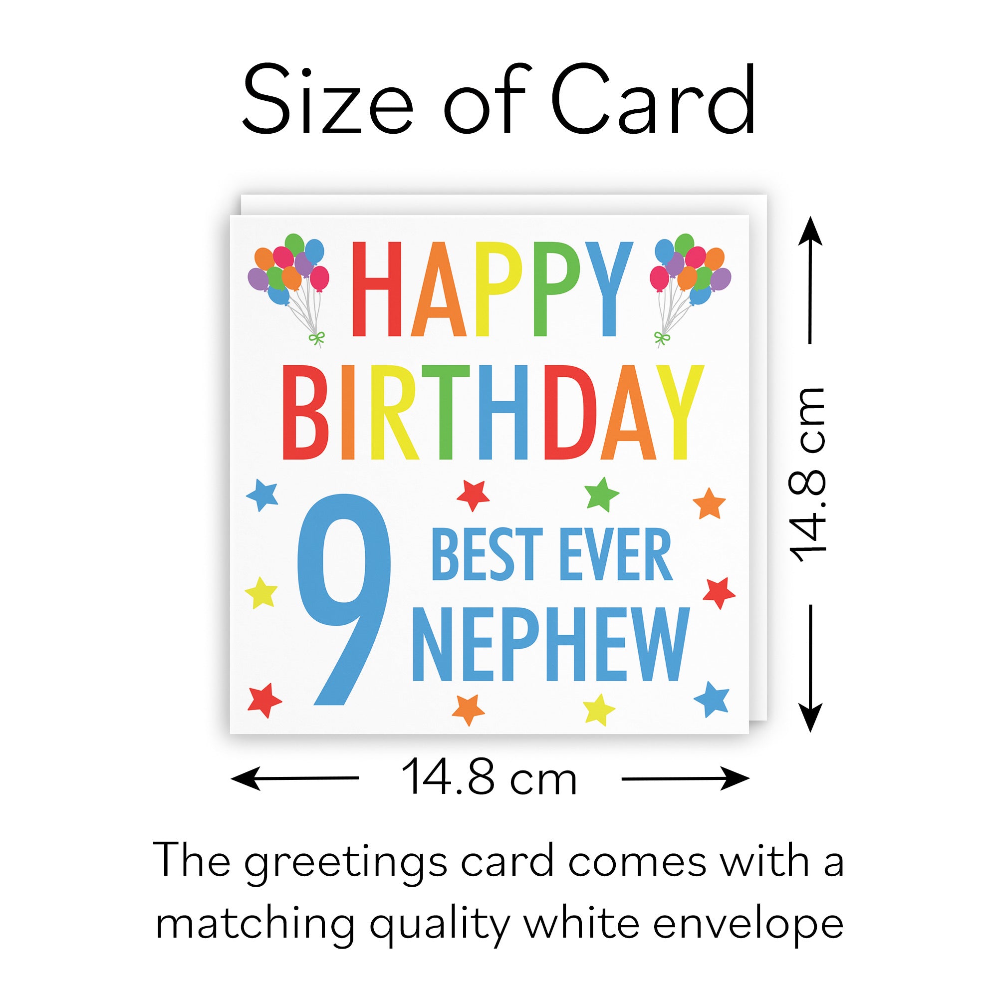 9th Nephew Birthday Card Colourful - Default Title (B08884LRYD)