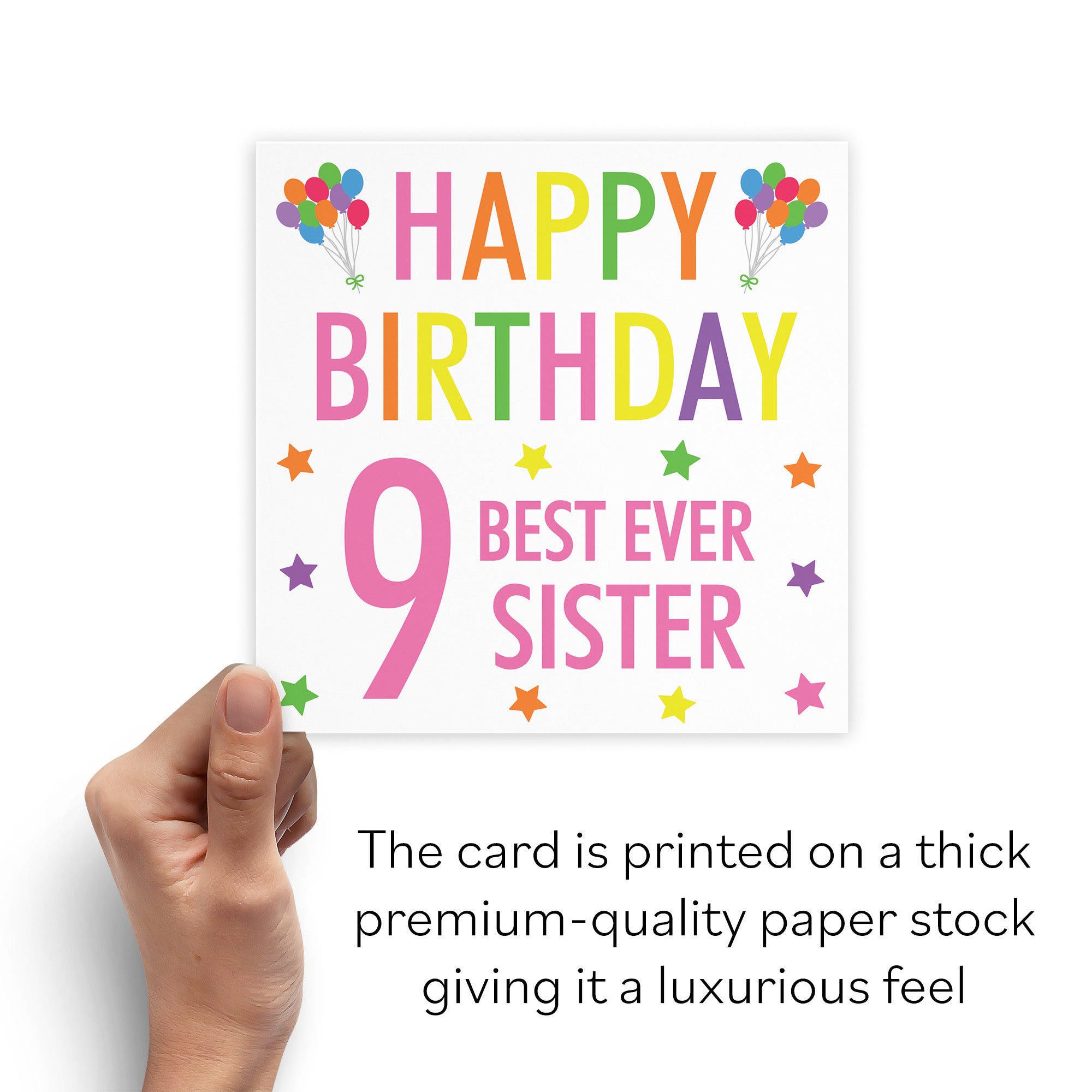 9th Sister Birthday Card Colourful - Default Title (B08886KC92)