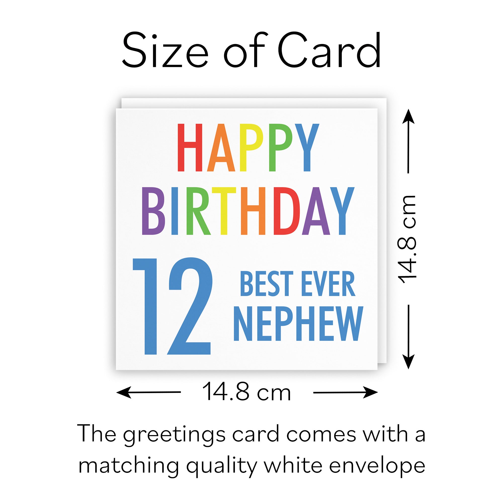 12th Nephew Birthday Card Colourful - Default Title (B088BHJZVJ)