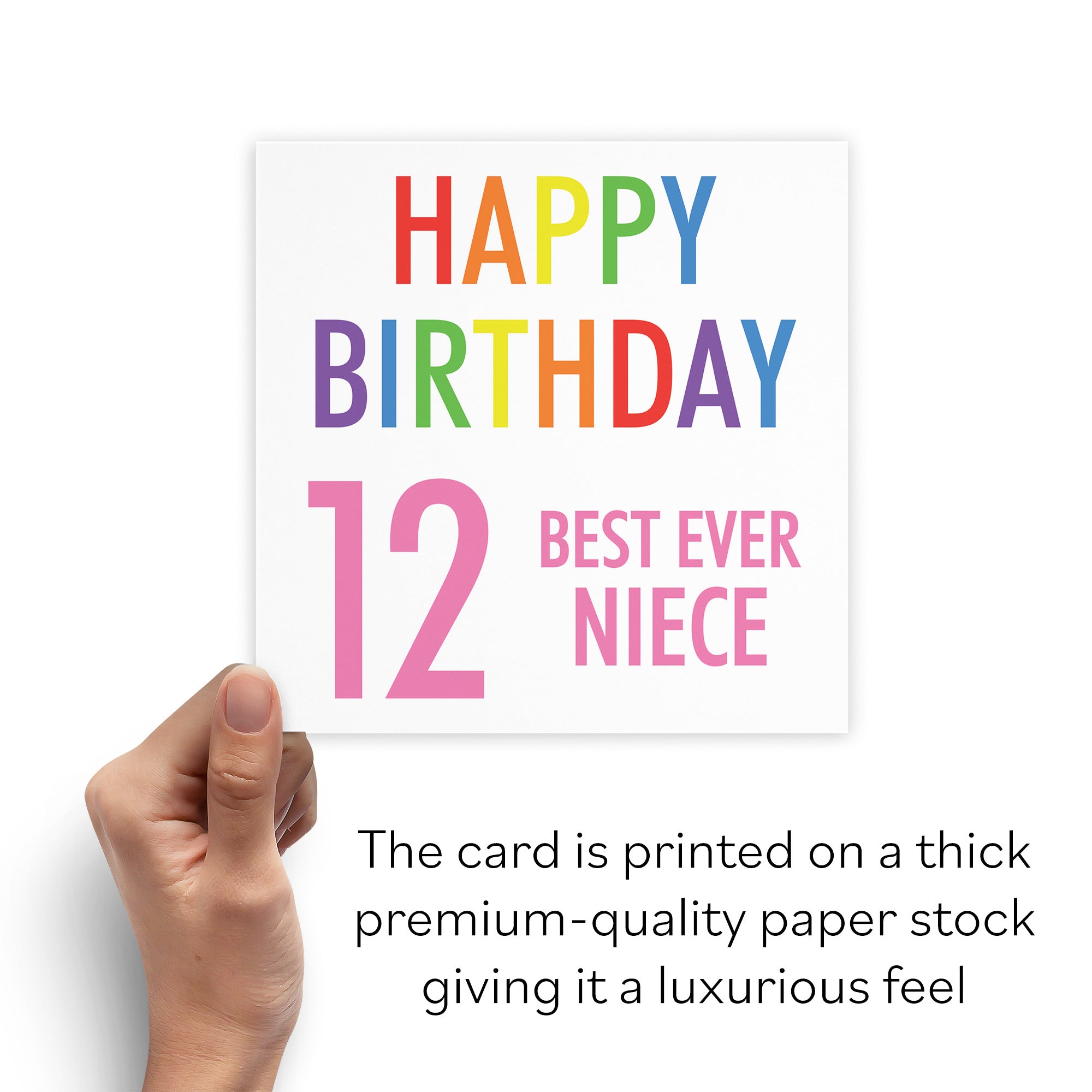 12th Niece Birthday Card Colourful - Default Title (B088BMYDB4)