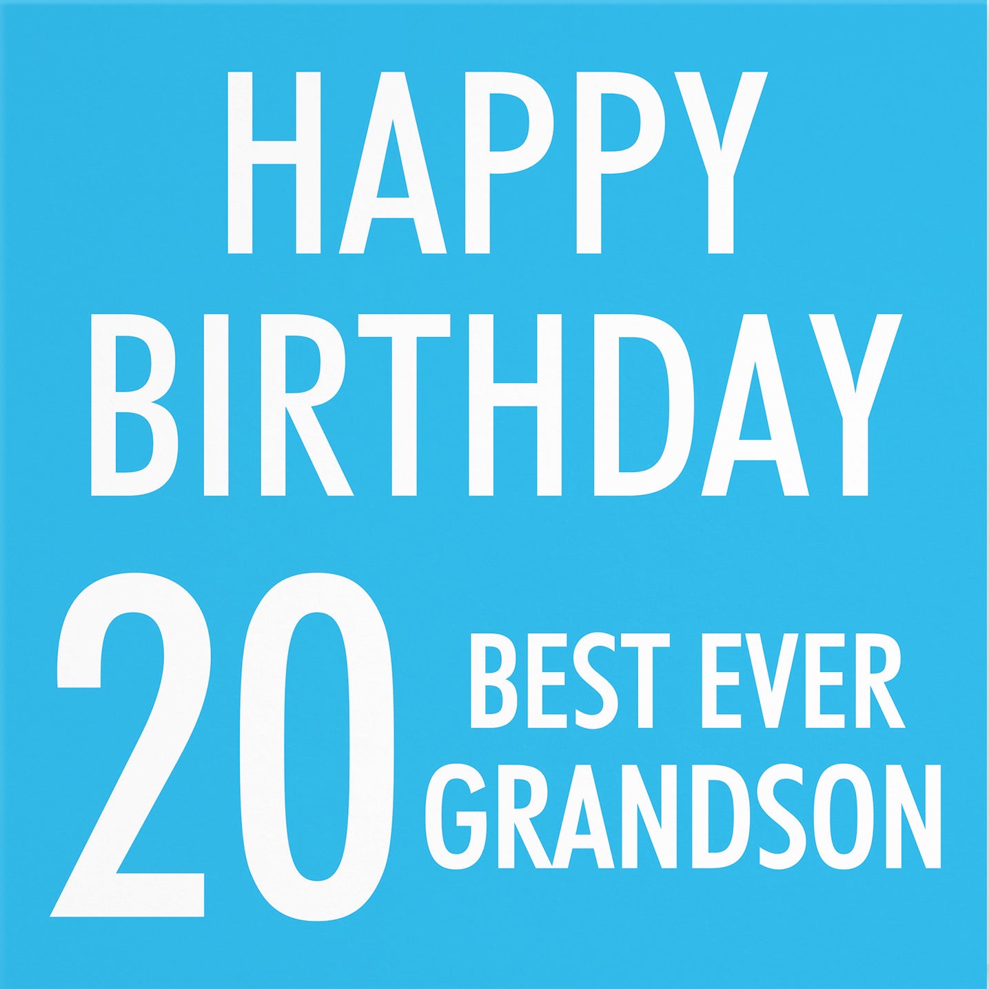 20th Grandson Birthday Card Urban Colour - Default Title (B088CQQMLV)