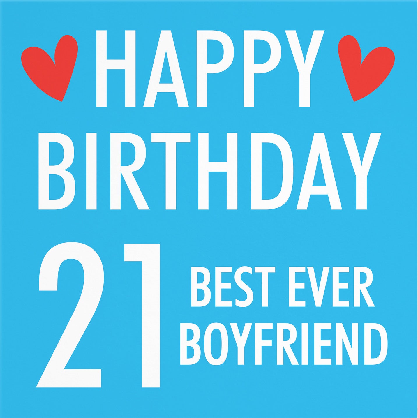 21st Boyfriend Birthday Card Urban Colour - Default Title (B088DDNXP5)